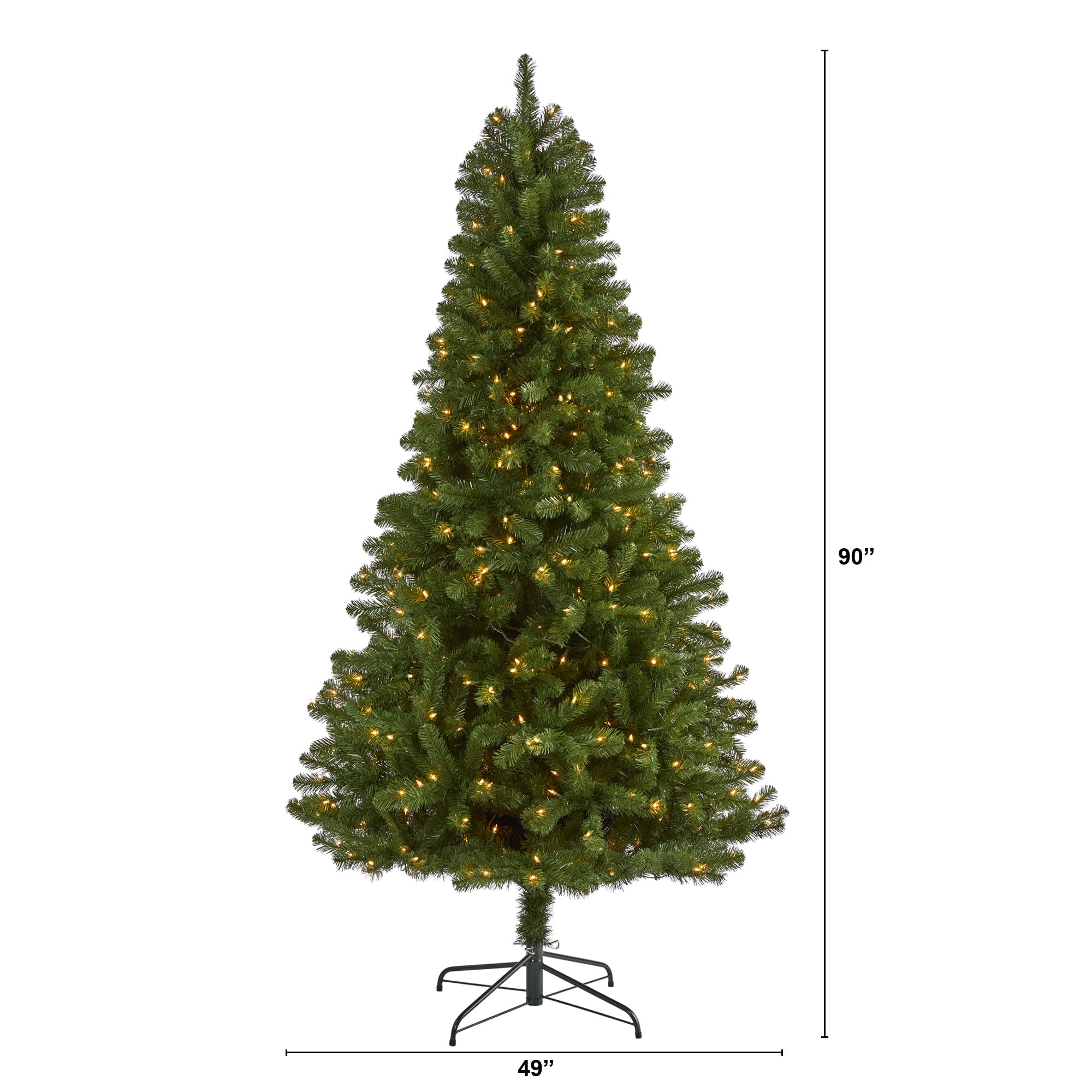 7.5ft. Pre-Lit Virginia Fir Artificial Christmas Tree, Clear Lights