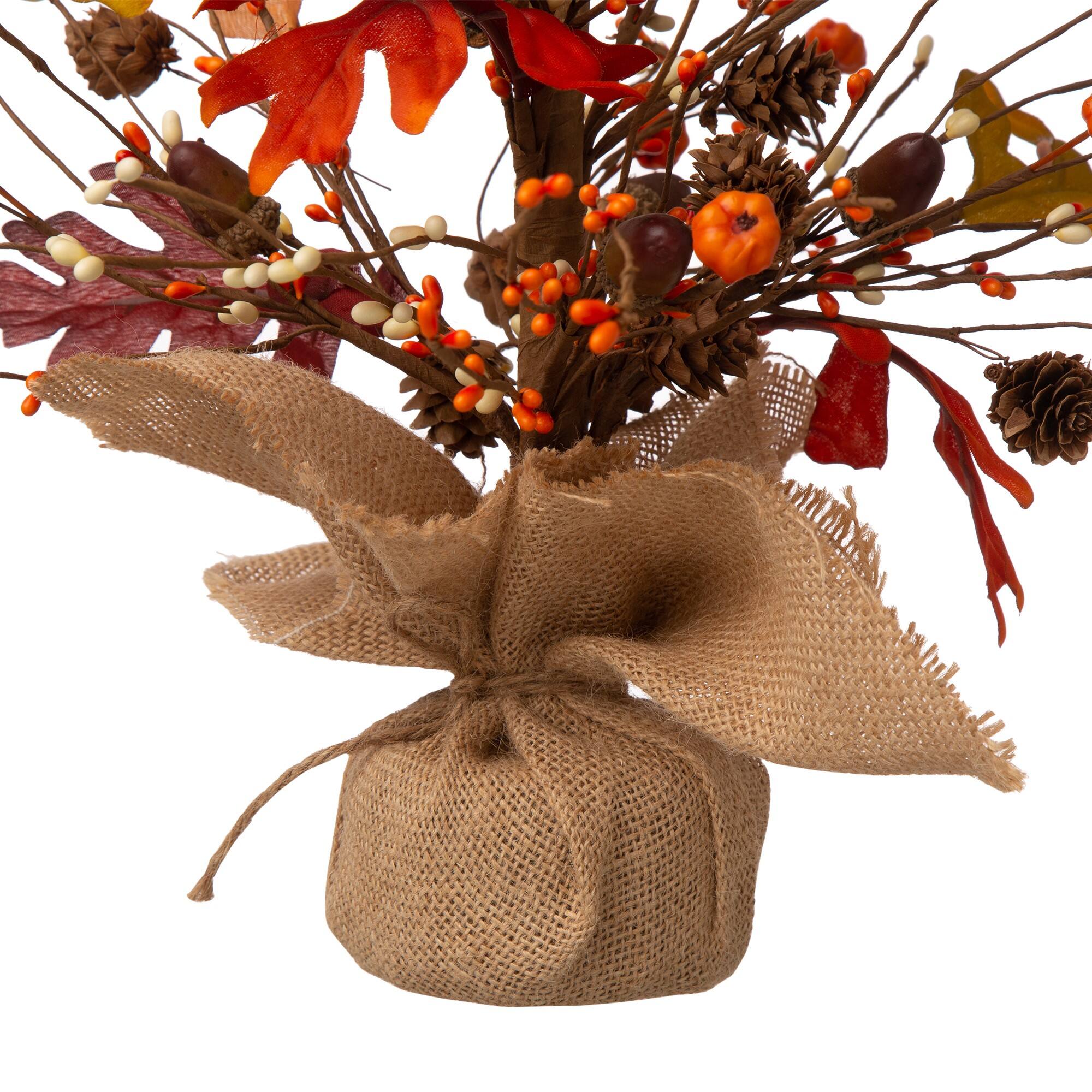20" GlitzHome® Harvest Tree Tabletop Décor