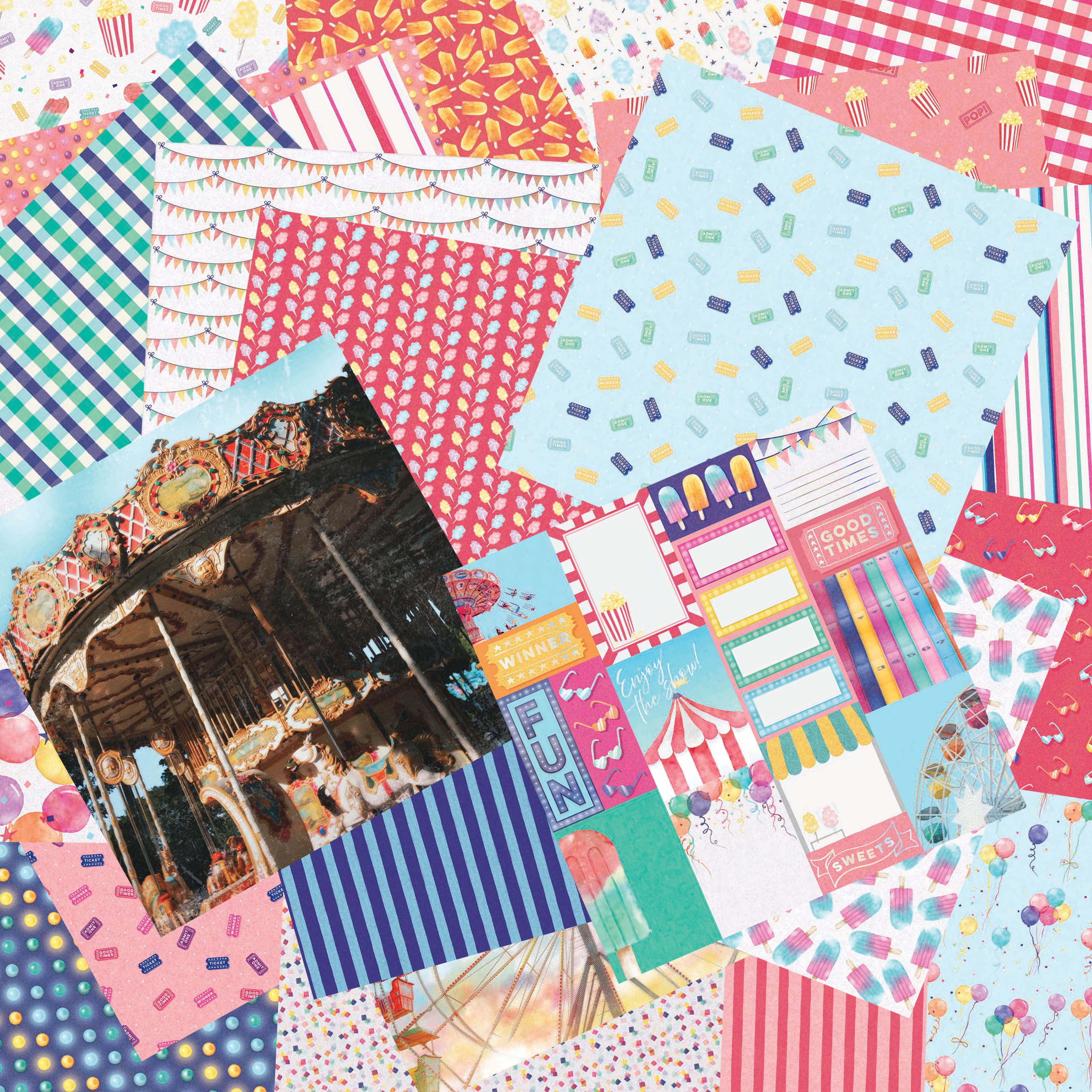 Craft Smith 12" x 12" Summer Fair Paper Pad, 48 Sheets