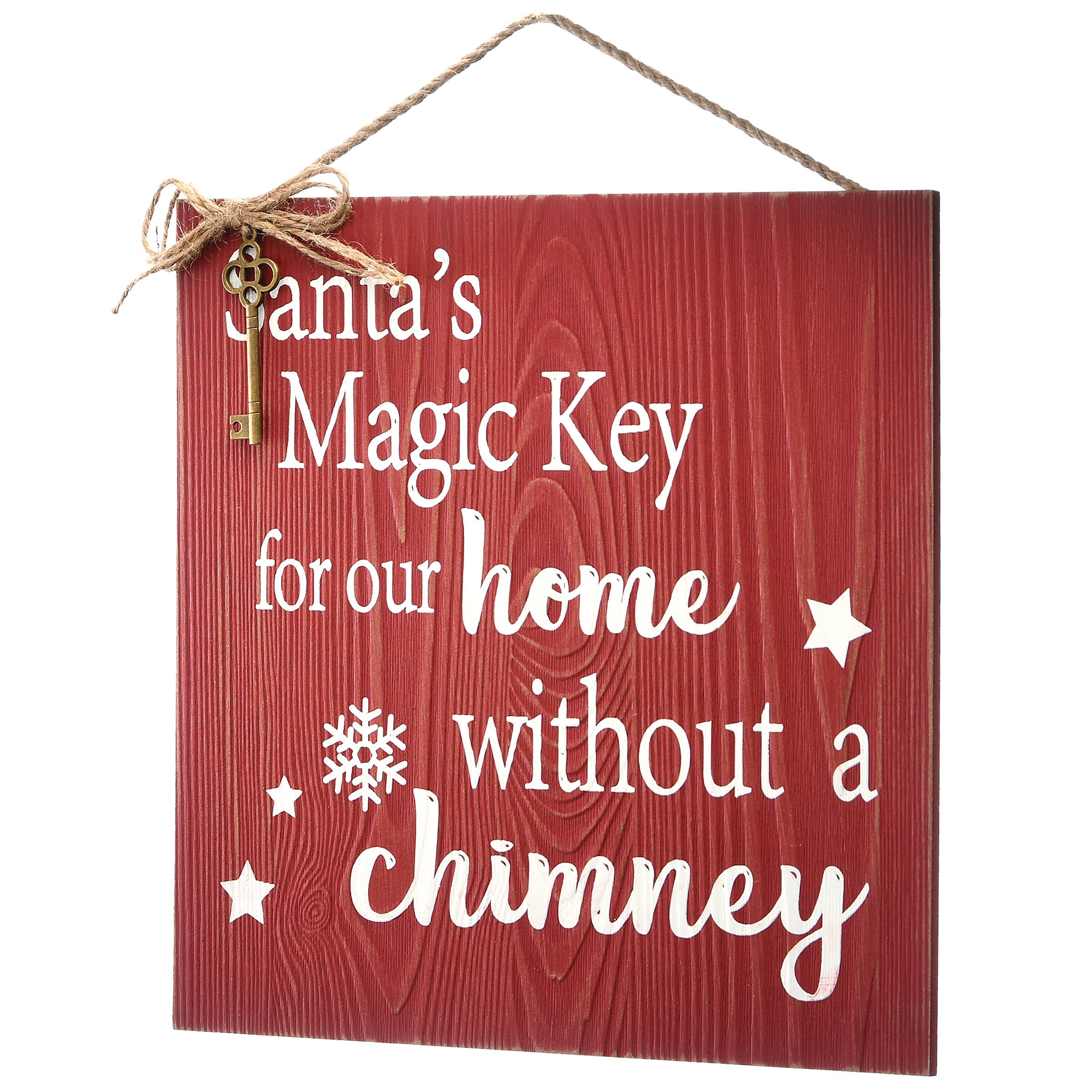10" Santa’s Key Door Sign