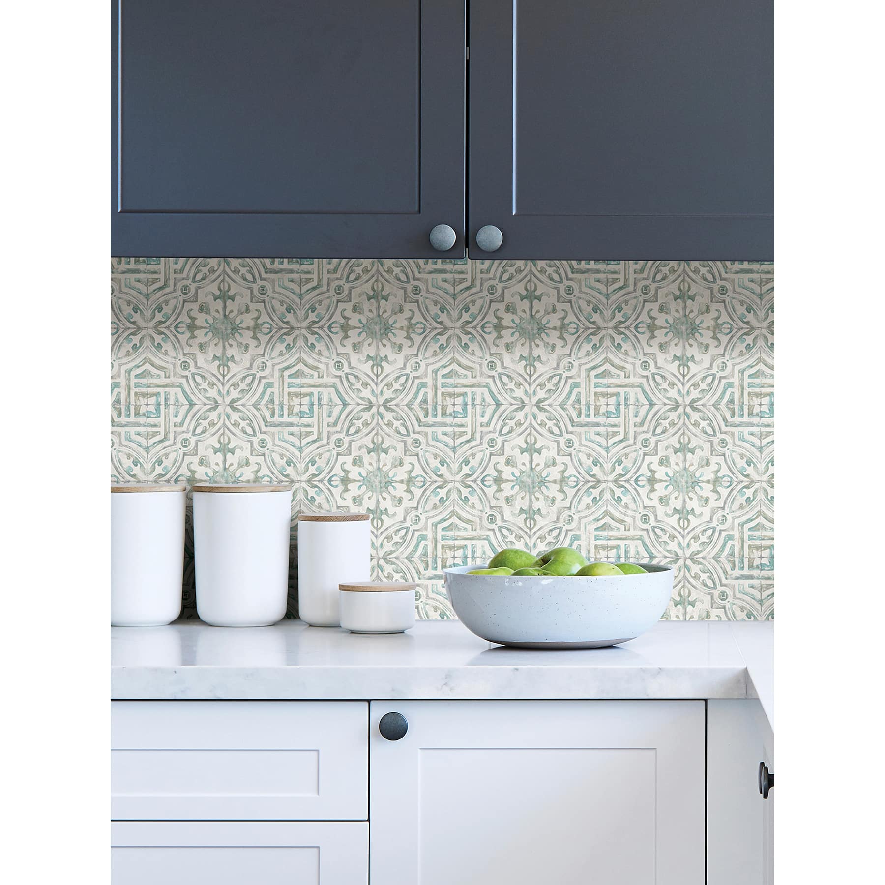 NuWallpaper Teal & Gray Landondale Peel & Stick Wallpaper | Michaels