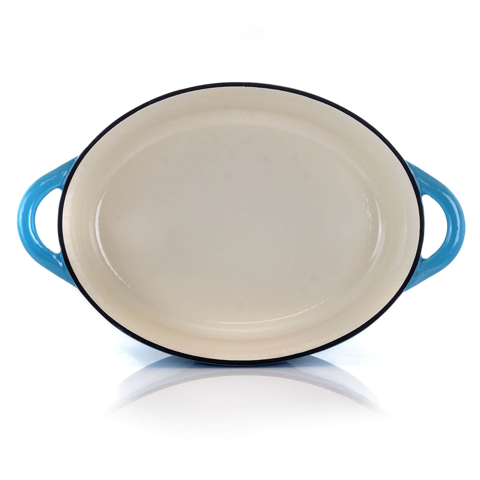 MegaChef Blue Enameled Cast Iron Casserole