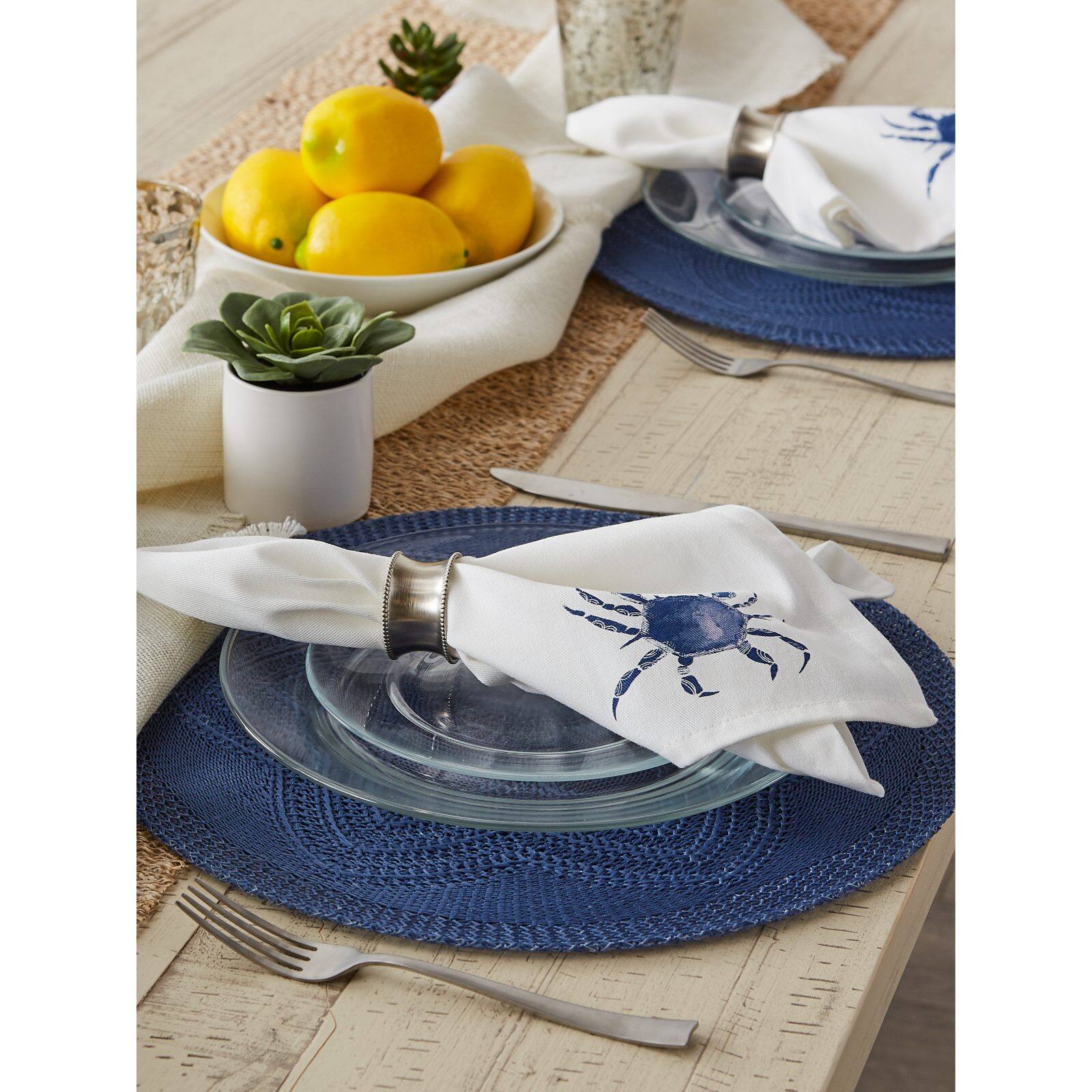 DII&#xAE; Blue Crab Cloth Dinner Napkins, 6ct.