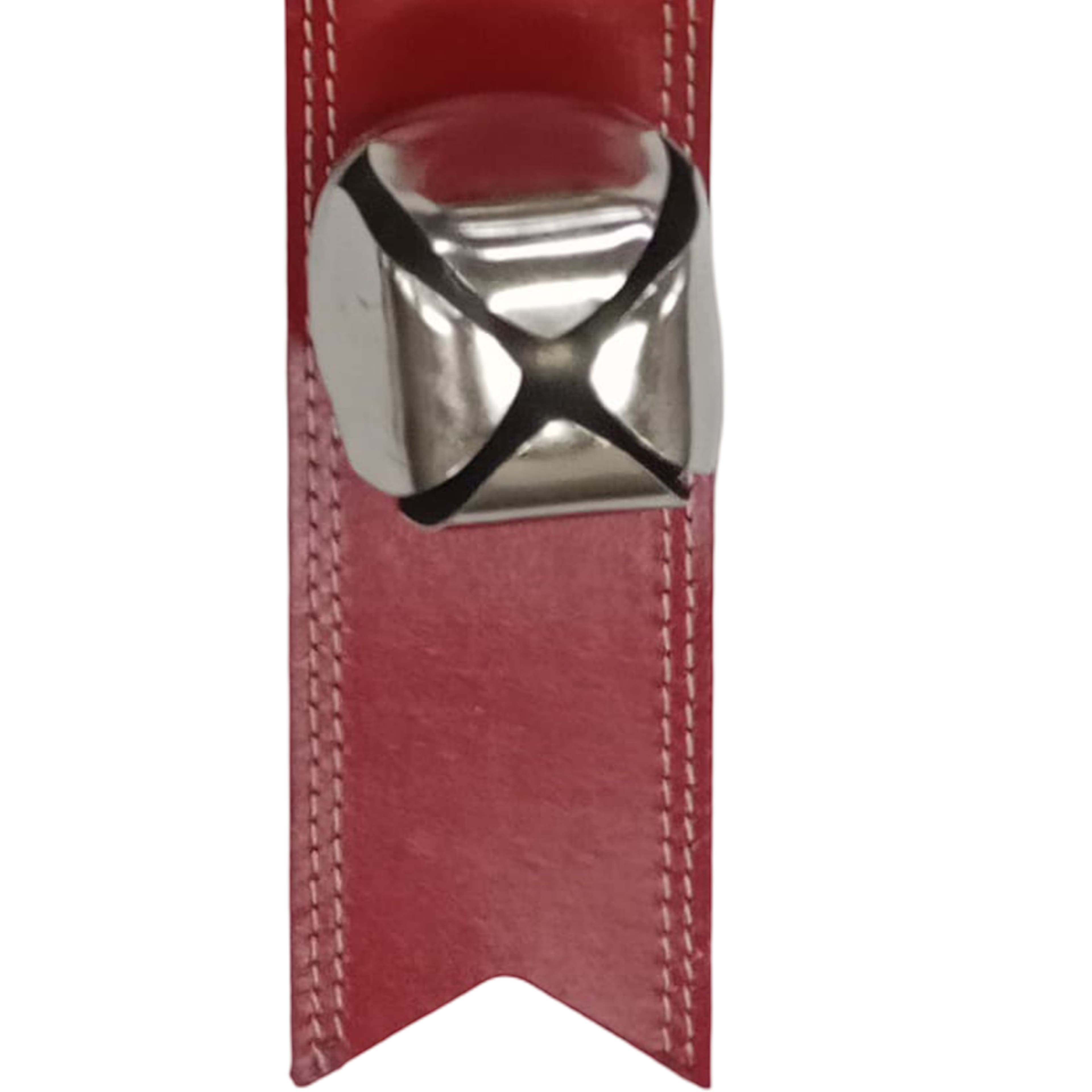 23&#x22; Red Leather Belt with Silver Bells Wall D&#xE9;cor by Ashland&#xAE;