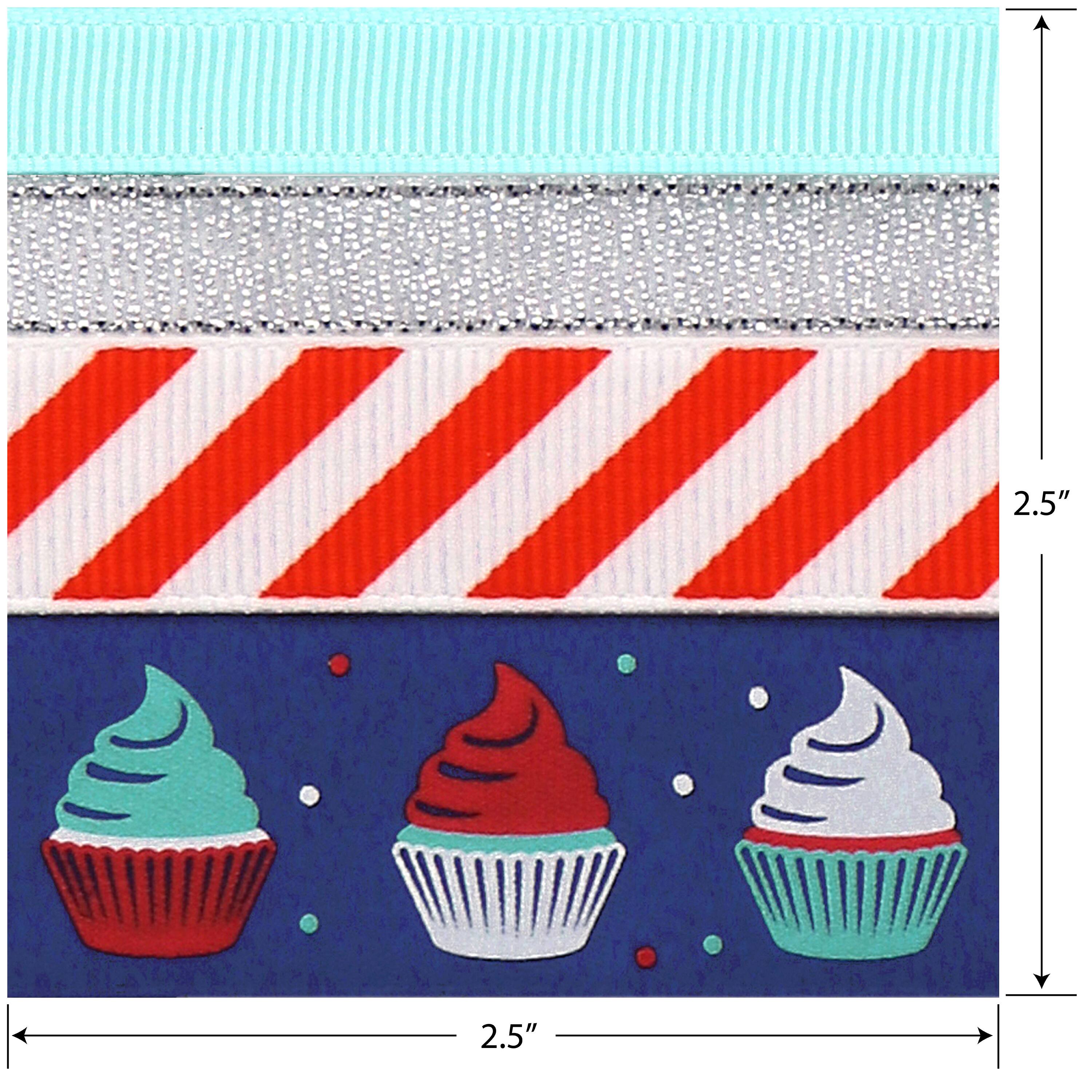 Gwen Studios Cupcakes Printed Ribbon Pack