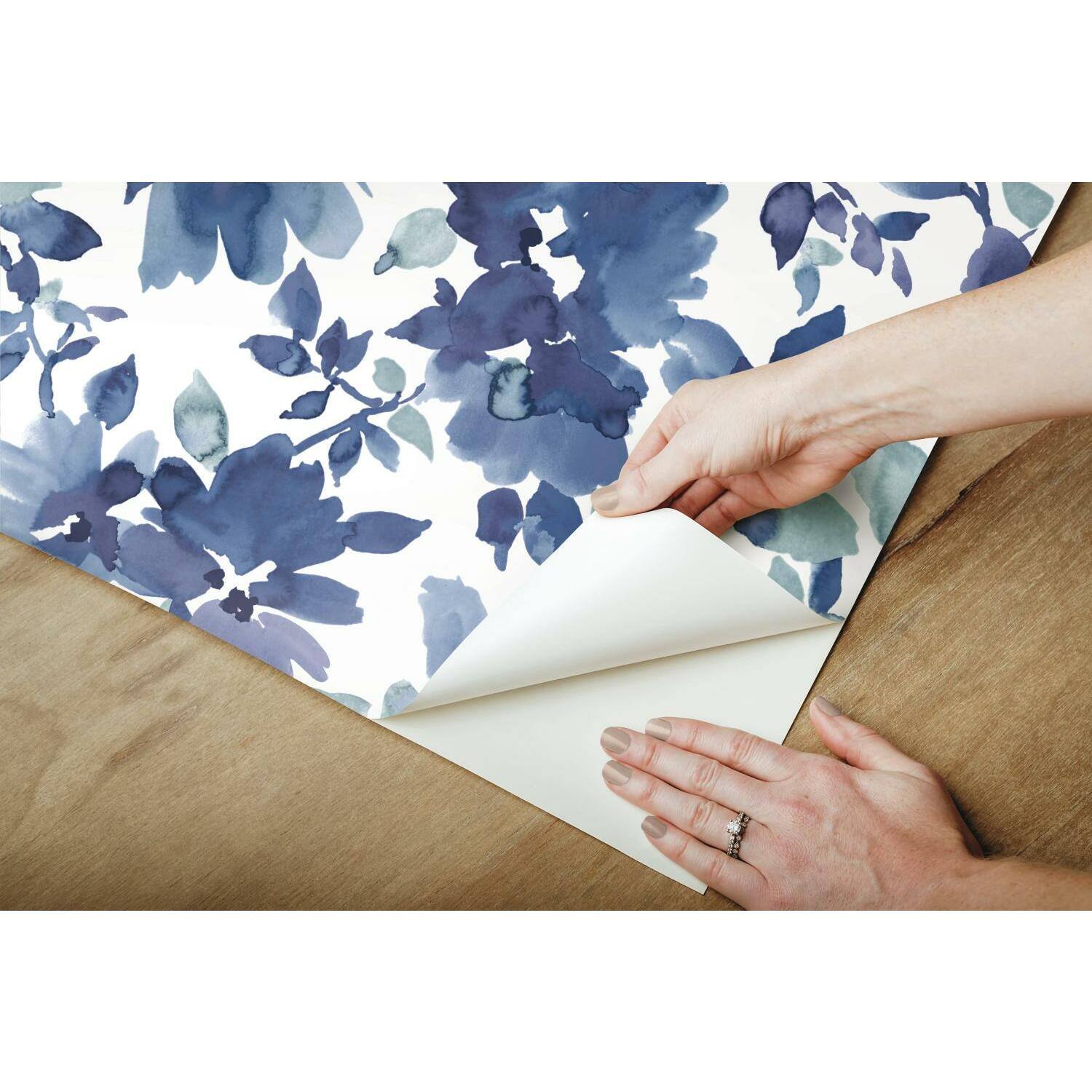RoomMates Watercolor Floral Peel & Stick Wallpaper