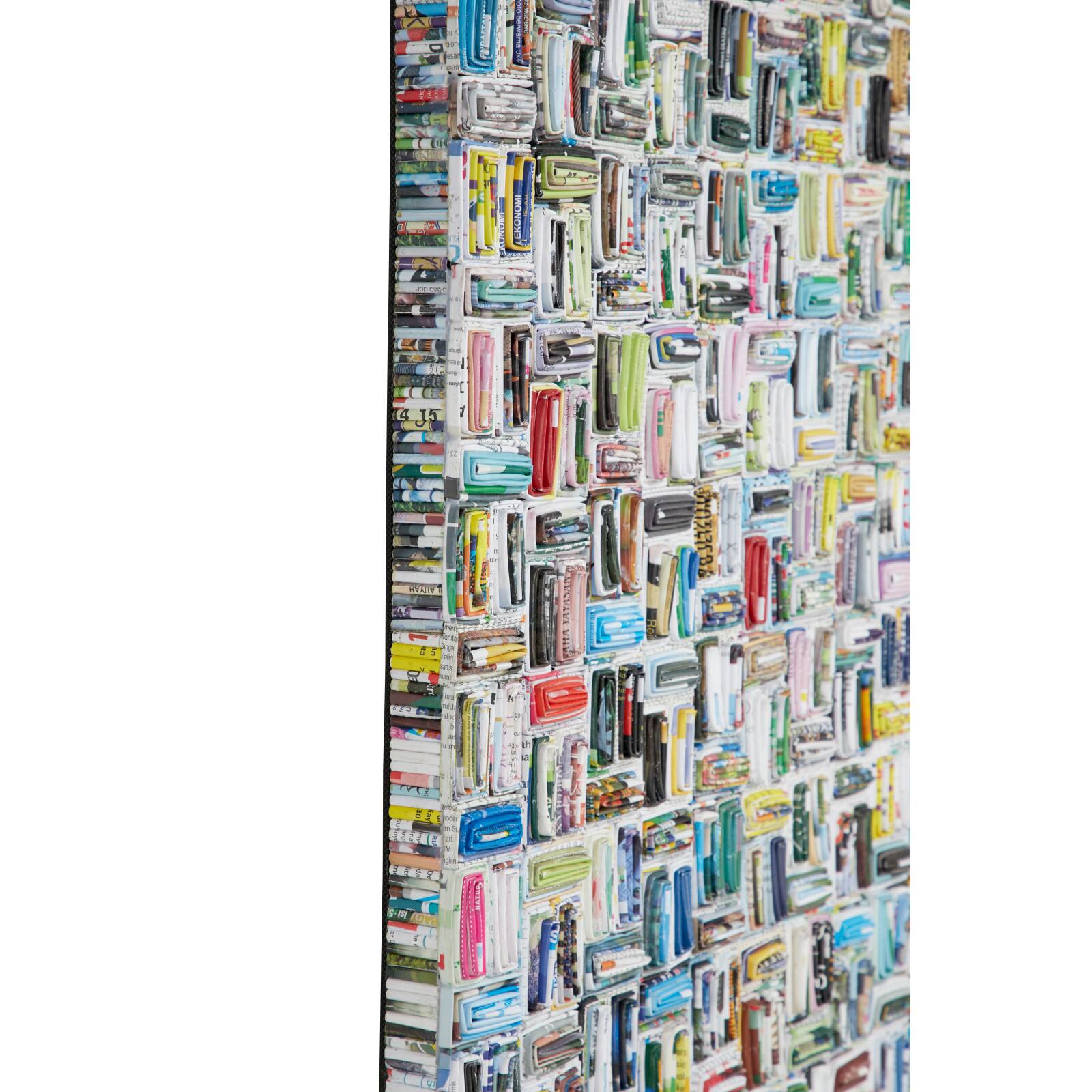 Multi Colored Modern Abstract Recycled Paper Wall Art, 23" x 40"