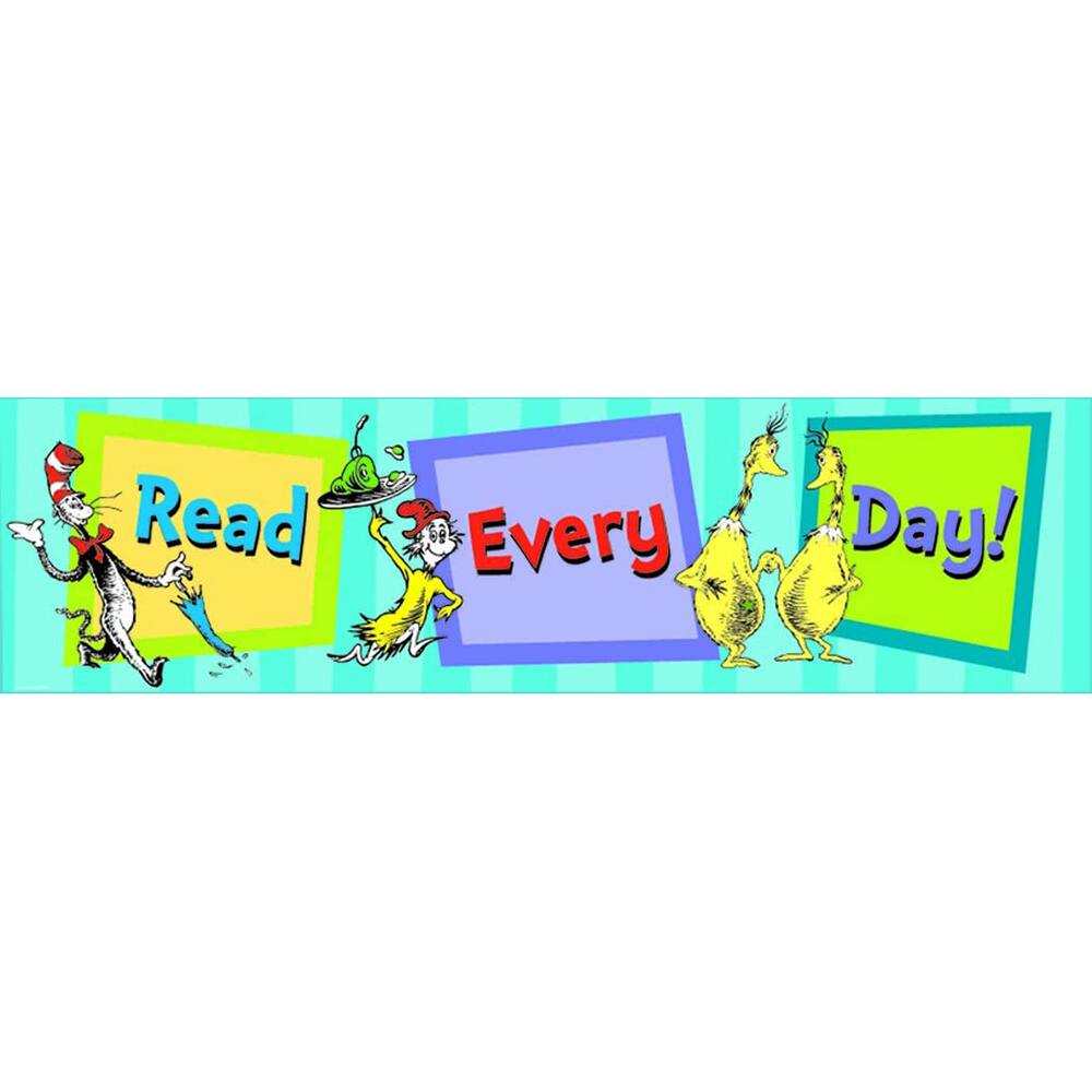 Eureka® Dr. Seuss Read Everday Bulletin Board Banner | Bulletin Board ...