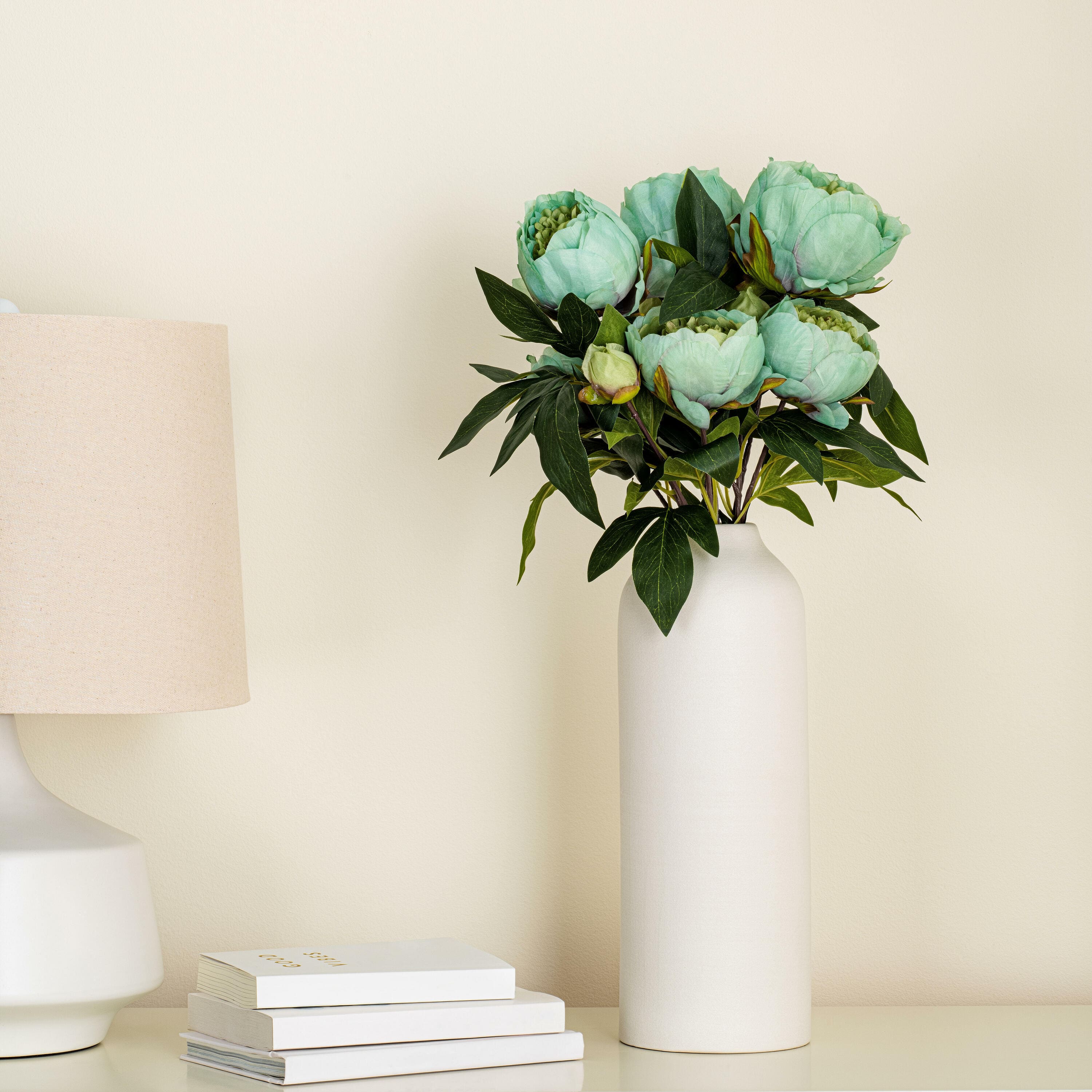 Artificial Green Peony Spray