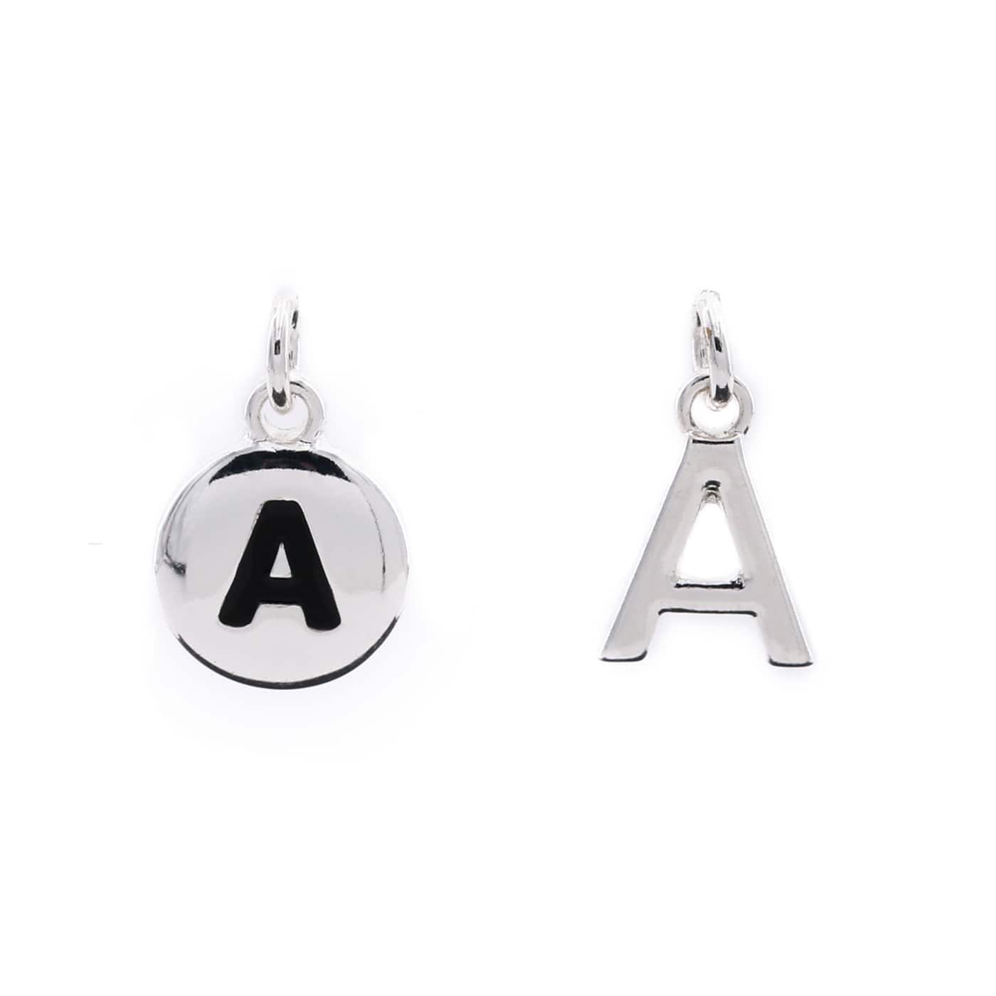 Letter Charms for Necklaces Sterling Silver Letter Charms 