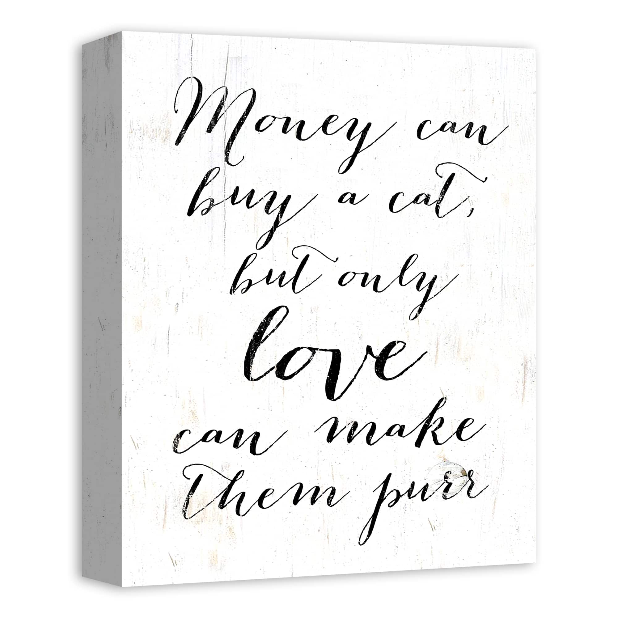 Money Can Buy a Cat Canvas Wall Art