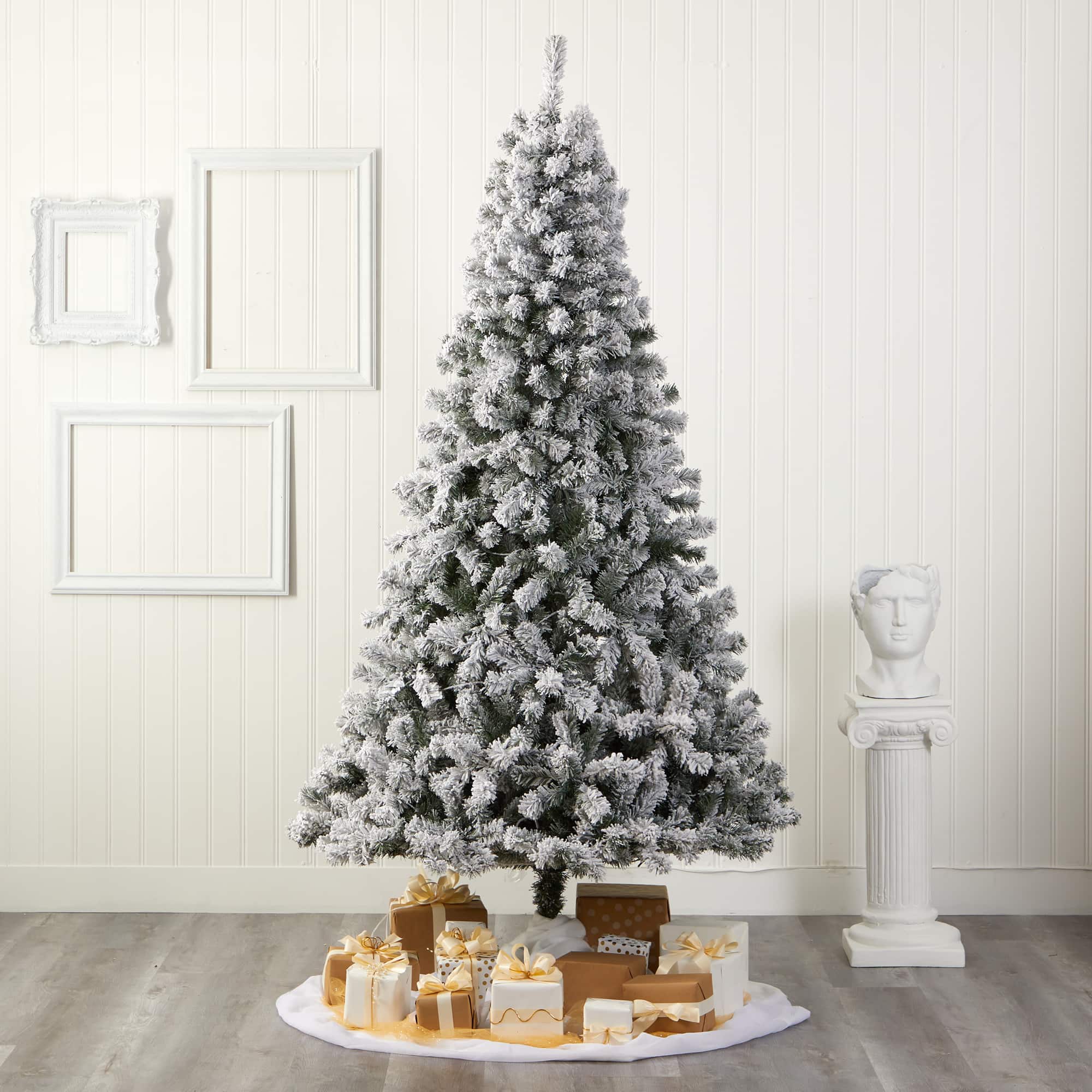 8ft. Unlit Flocked West Virginia Fir Artificial Christmas Tree