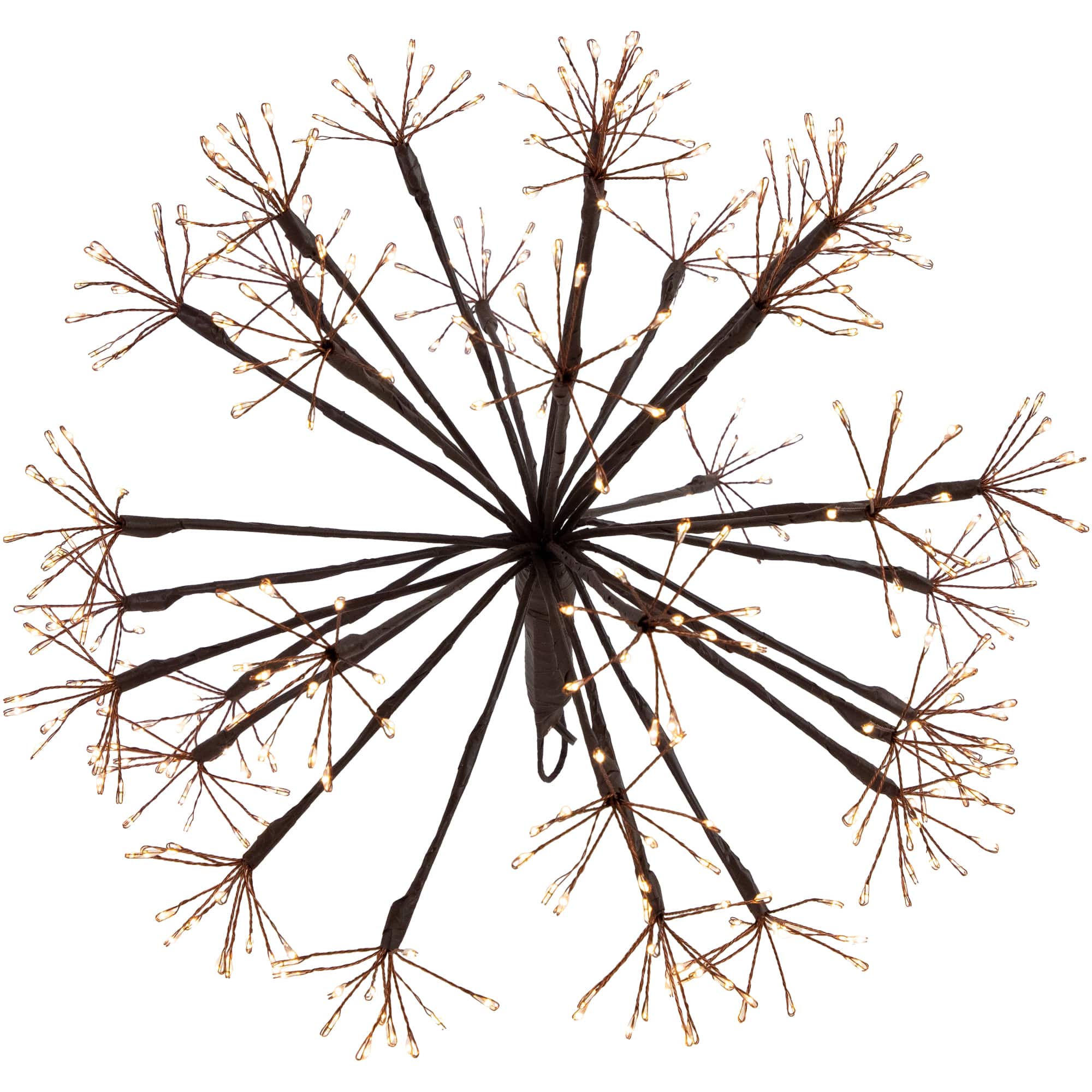 12" Pre-Lit LED Brown Christmas Ball Decoration