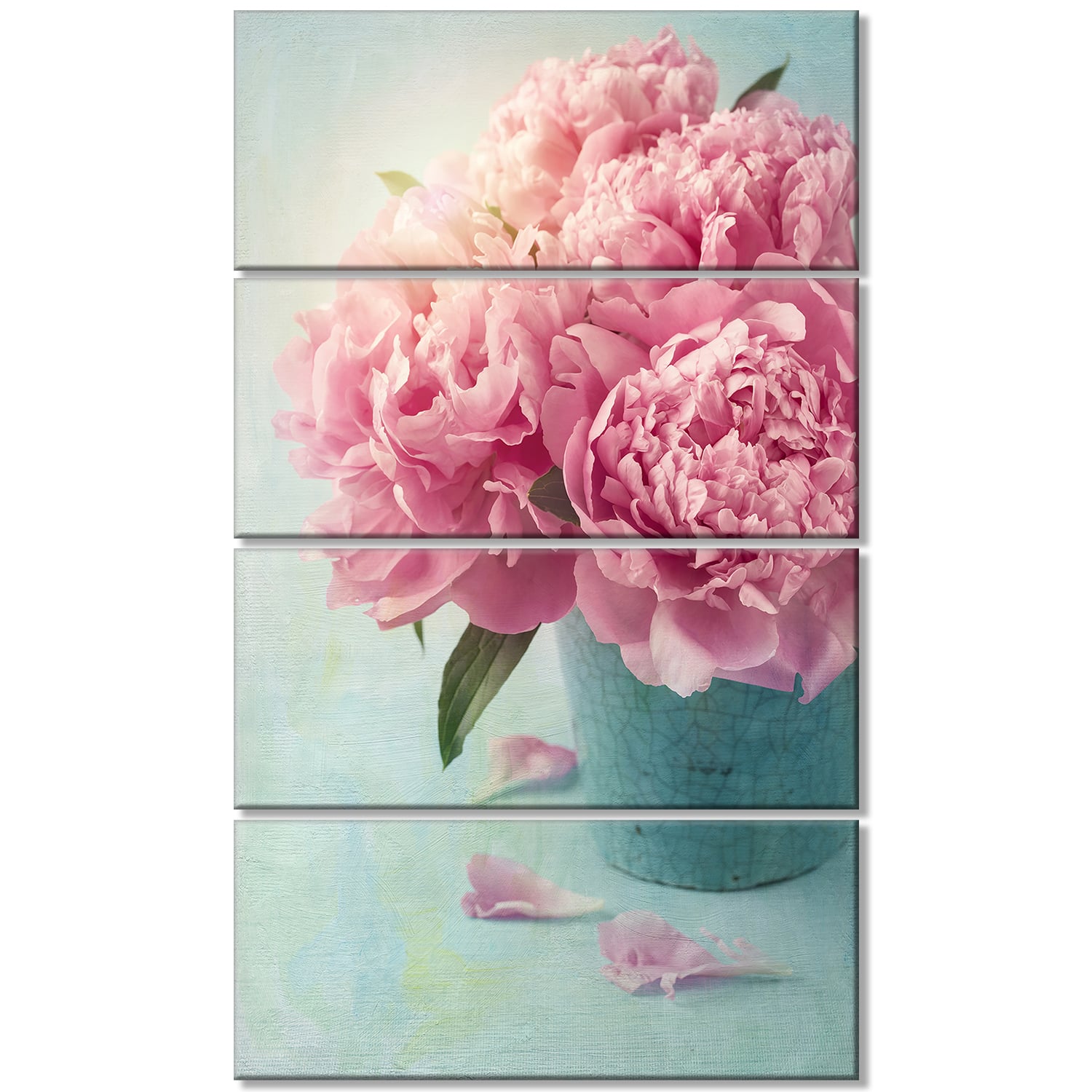 Designart - Pink Peony Flowers in Vase
