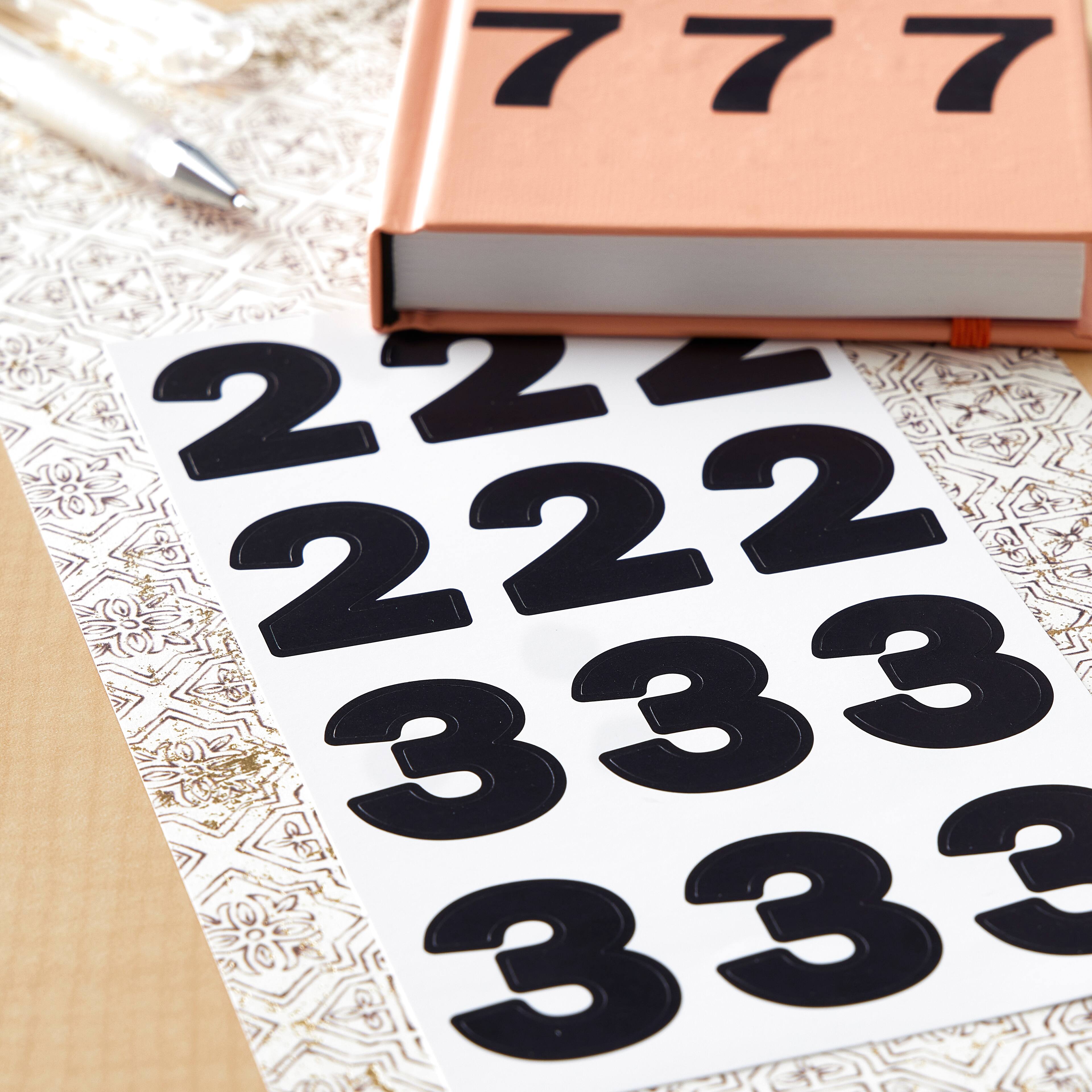 12 Pack: Black Number Stickers by Recollections&#x2122;