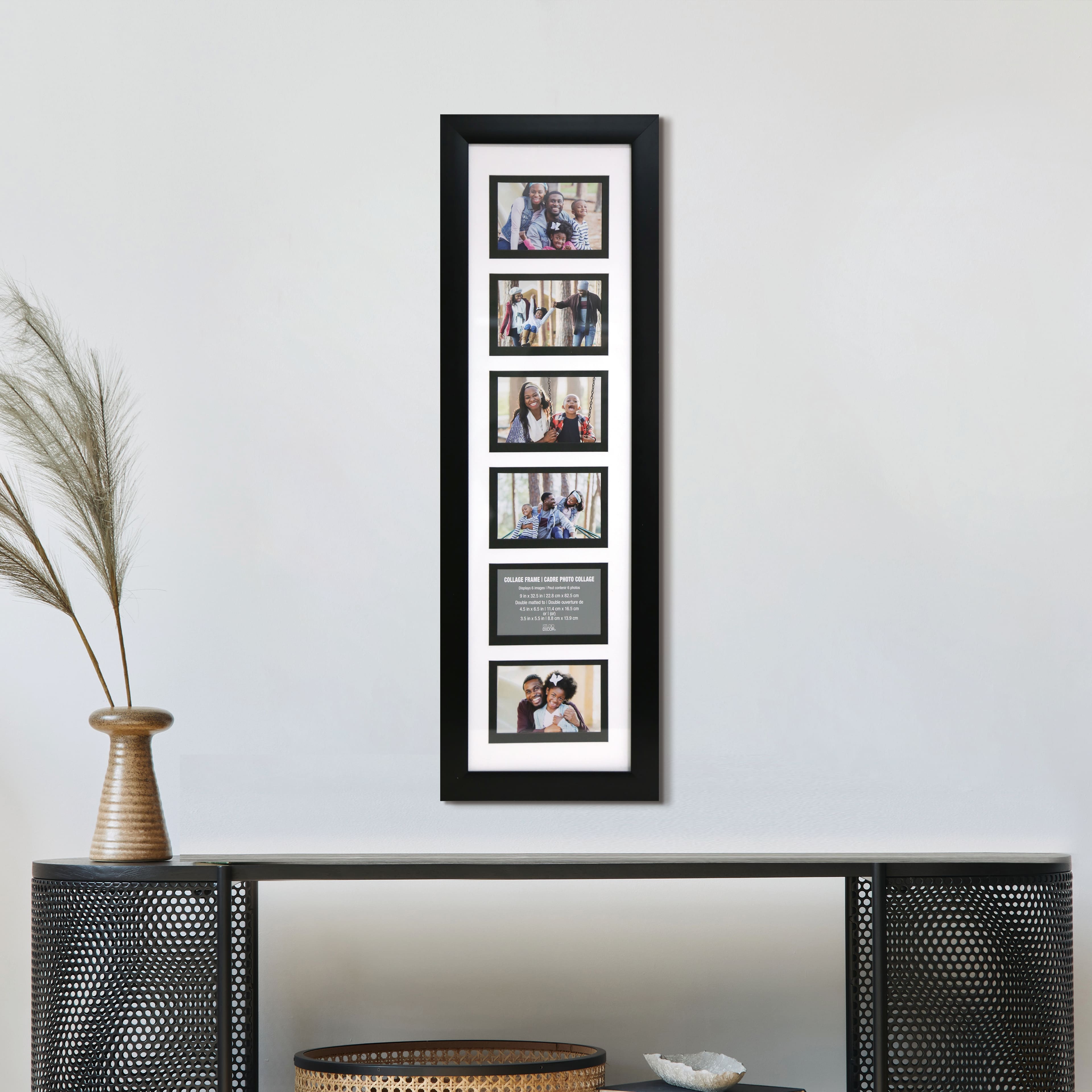 6 Opening 32.5&#x22; x 9&#x22; Collage Frame with Double Mat by Studio D&#xE9;cor&#xAE;