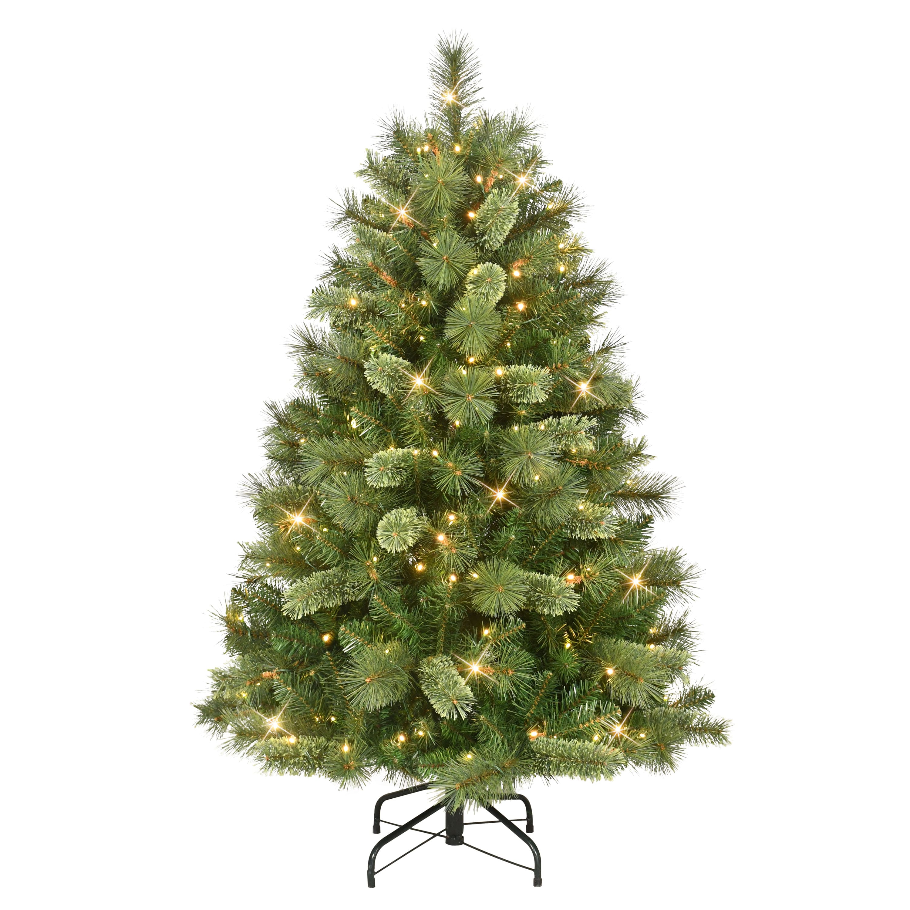 4.5ft. Pre-Lit Teton Pine Artificial Christmas Tree, Warm White LED Lights