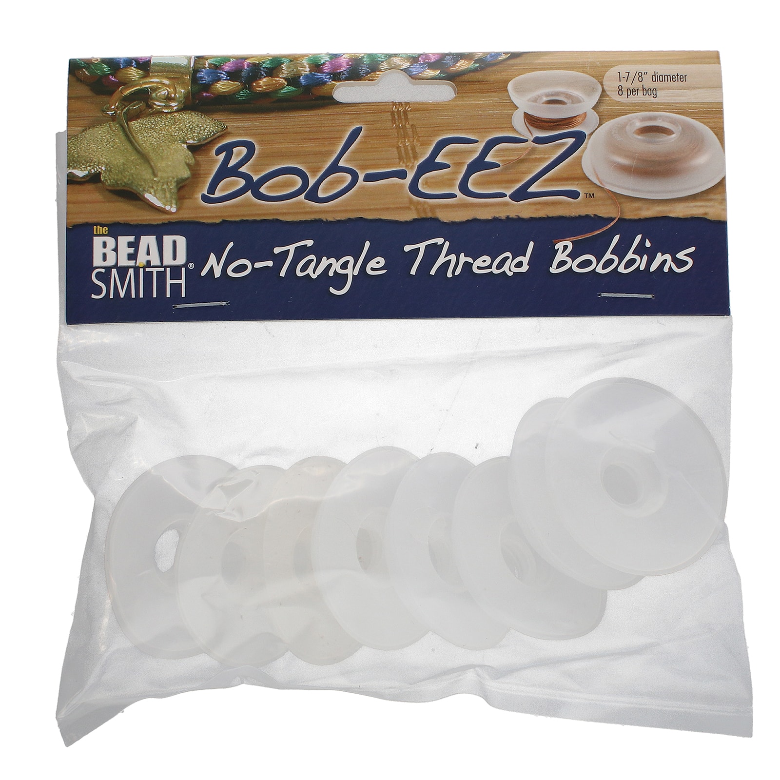The Beadsmith® Bob-EEZ™ 2'' No-Tangle Bobbins, 8ct.