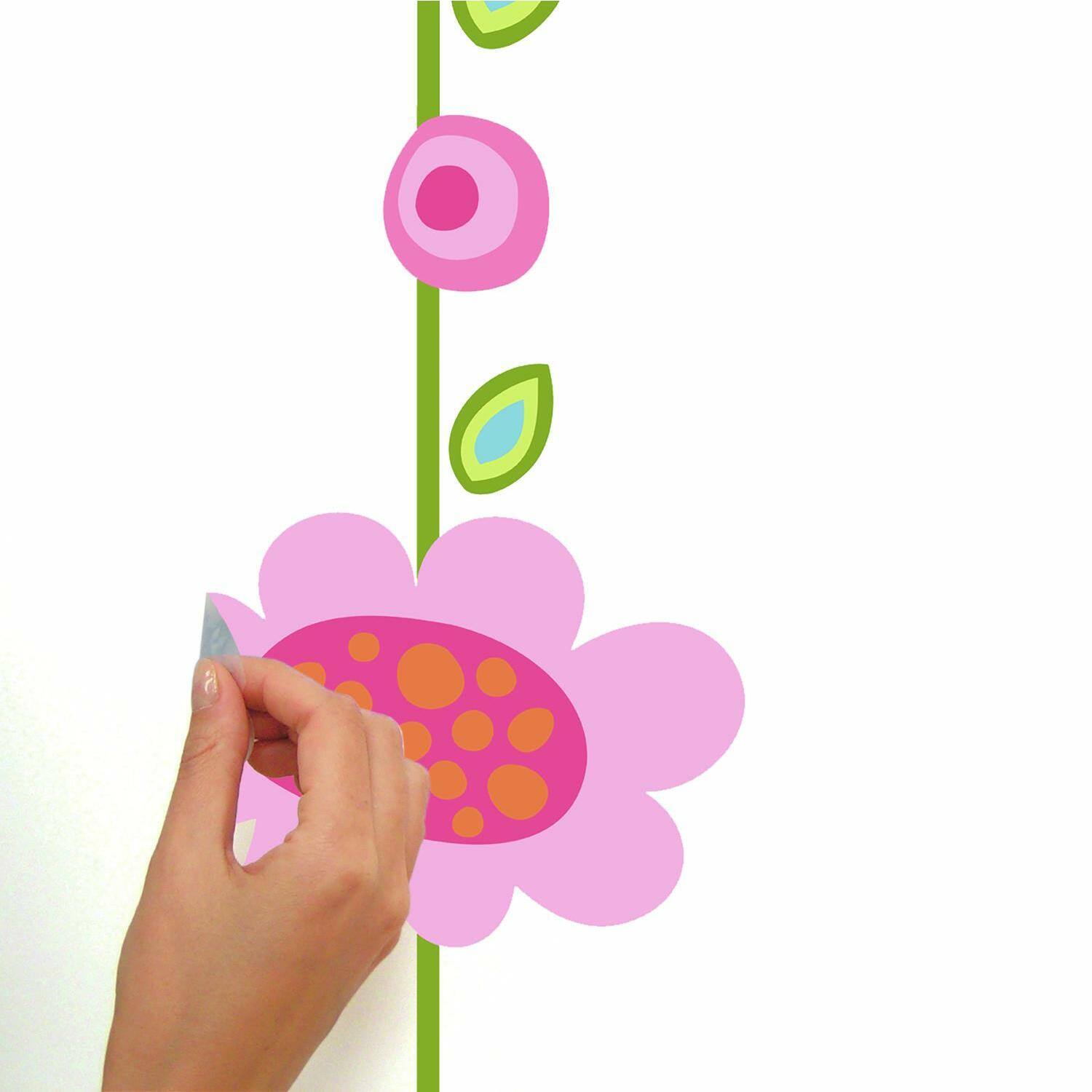 RoomMates Flower Stripe Peel &#x26; Stick Giant Wall Decals