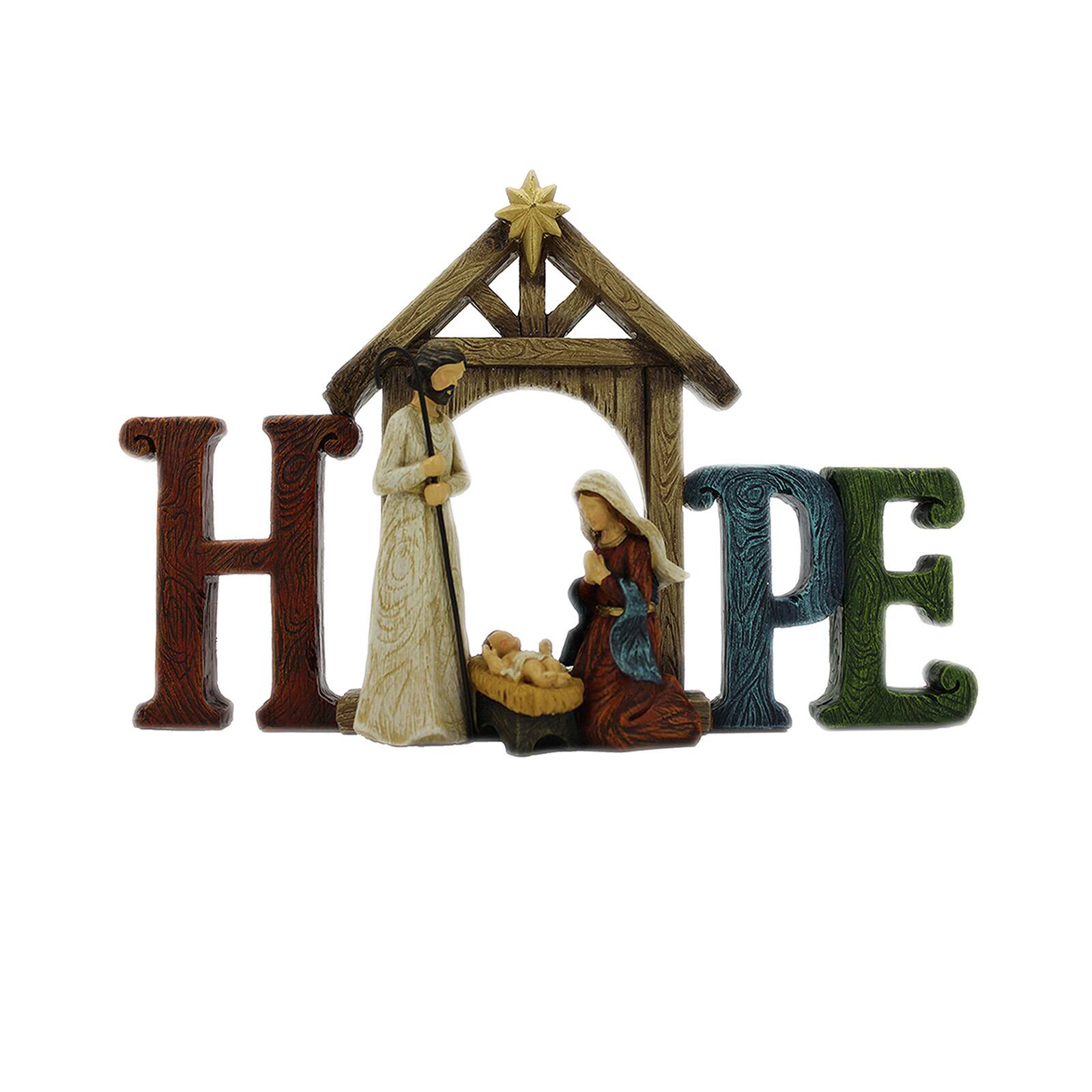 Santa&#x27;s Workshop 10&#x22; Hope Nativity D&#xE9;cor