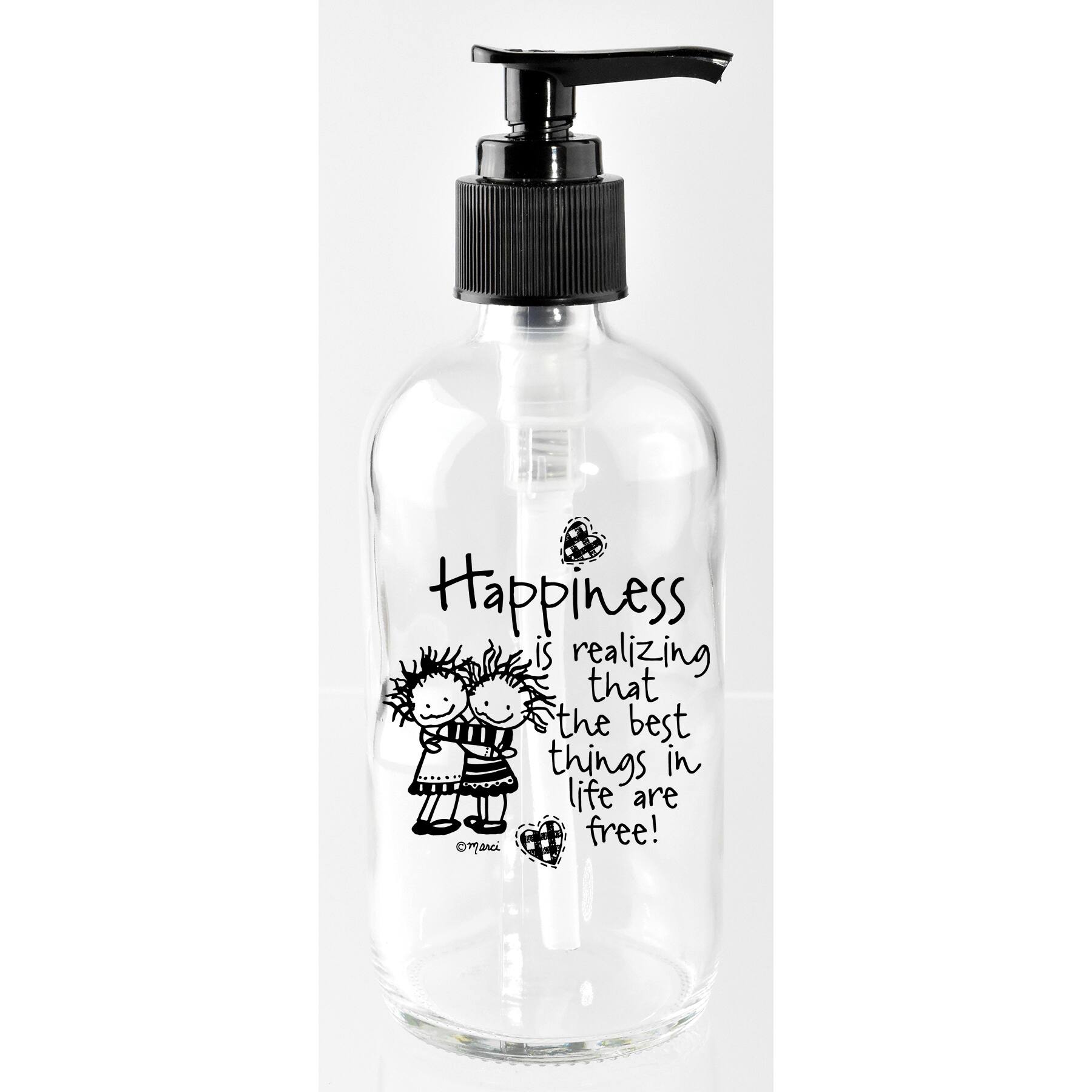 Marci Art 8oz. Happiness is Realizing Soap Dispenser