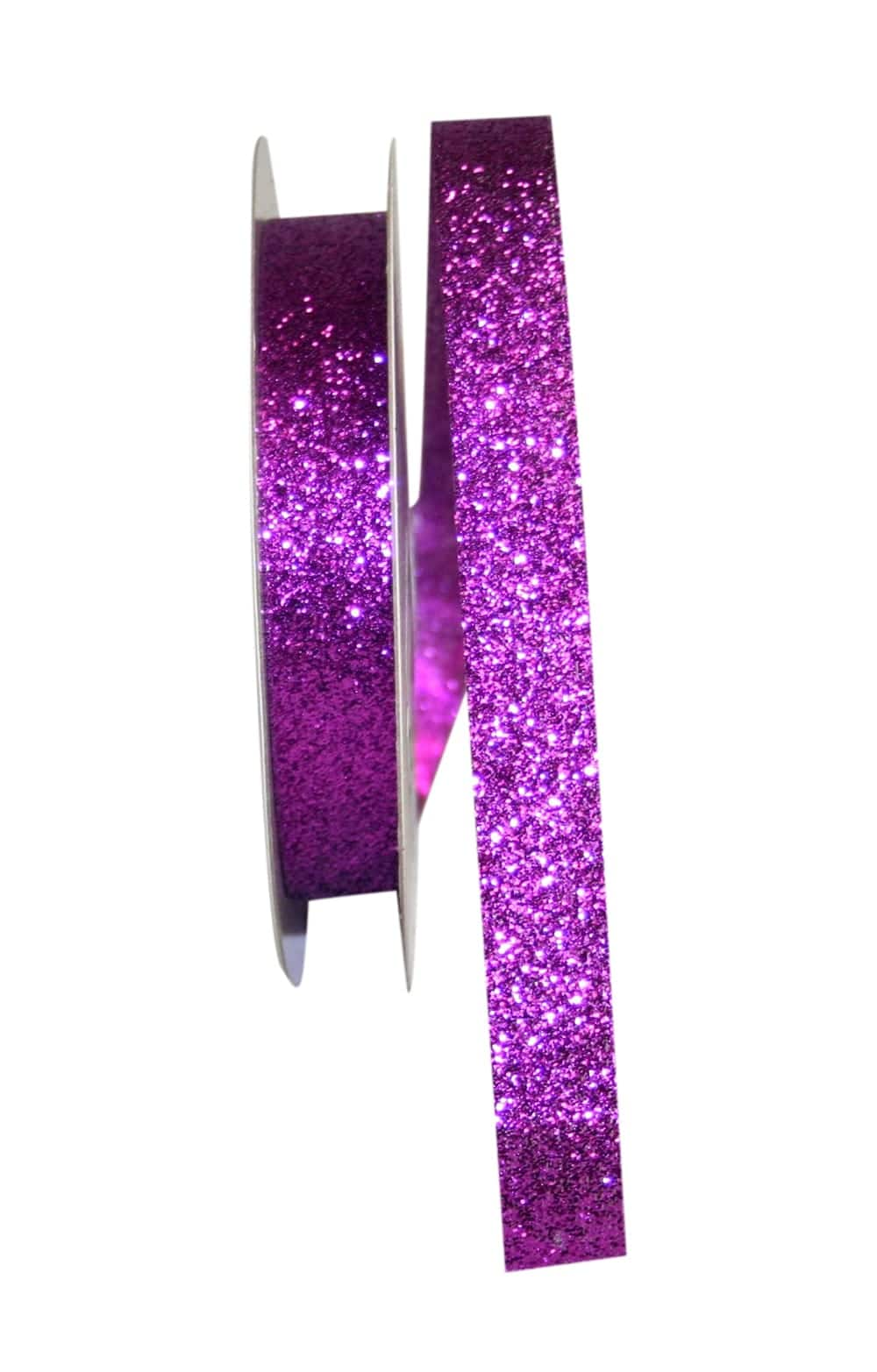 The Ribbon Roll 5/8 Glitter All Metallic Ribbon in Purple | 5/8 x 25yd | Michaels