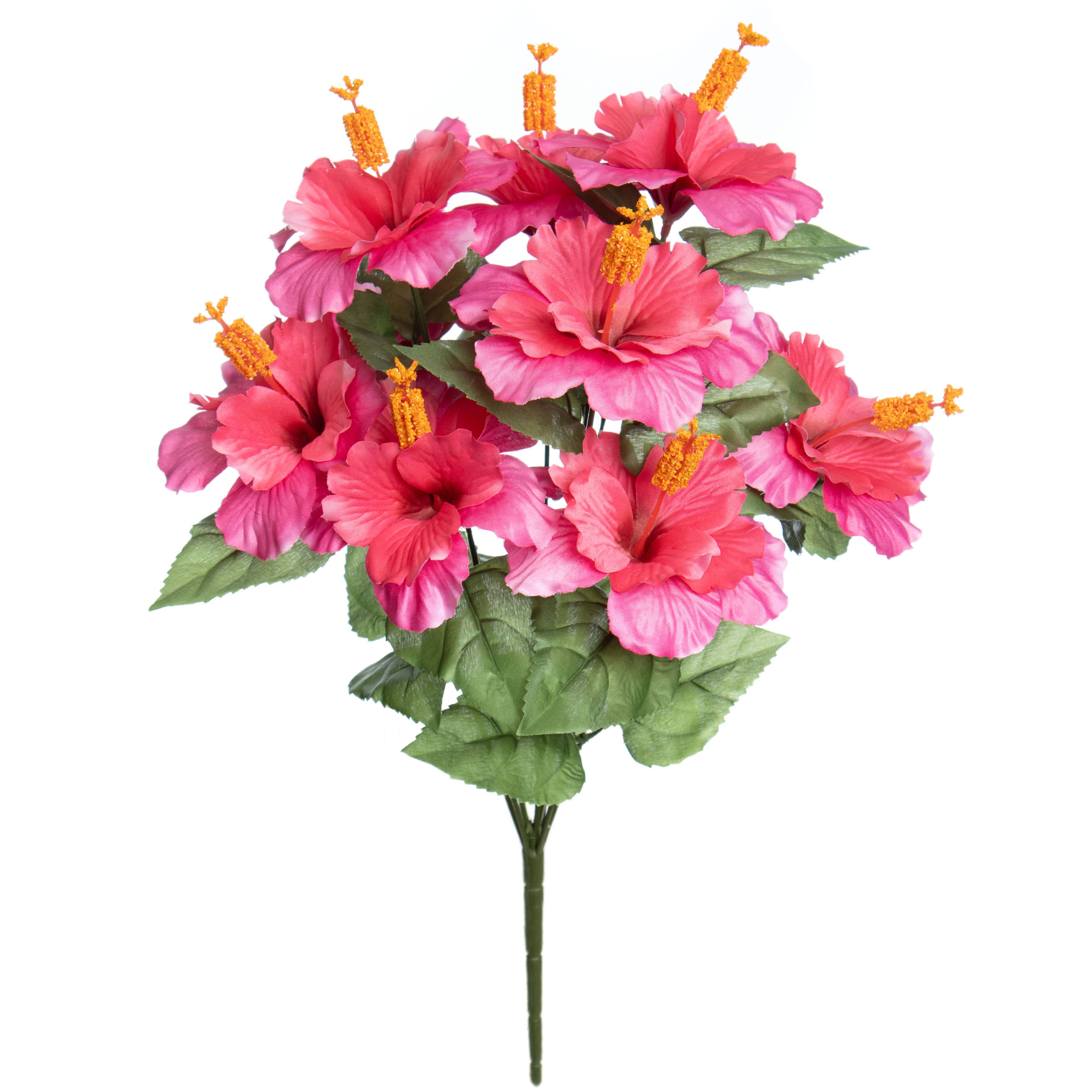 20" Pink Water Resistant Hibiscus Bush by Ashland®