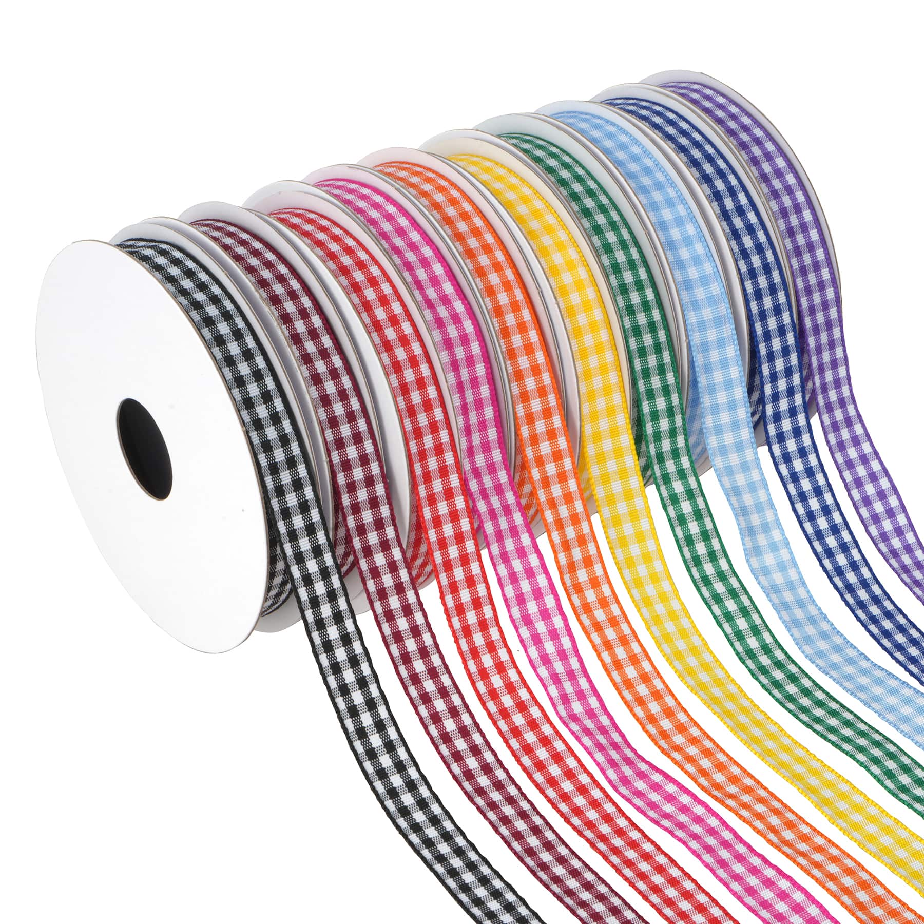 3/8&#x22; x 2yd. Gingham Value Pack Ribbon by Celebrate It&#xAE;