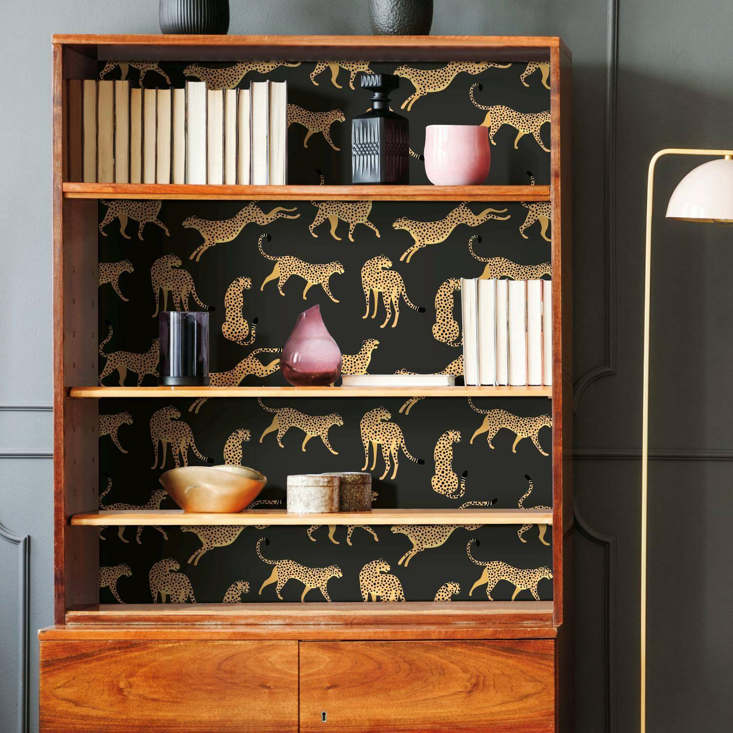 RoomMates Cheetah Cheetah Peel &#x26; Stick Wallpaper