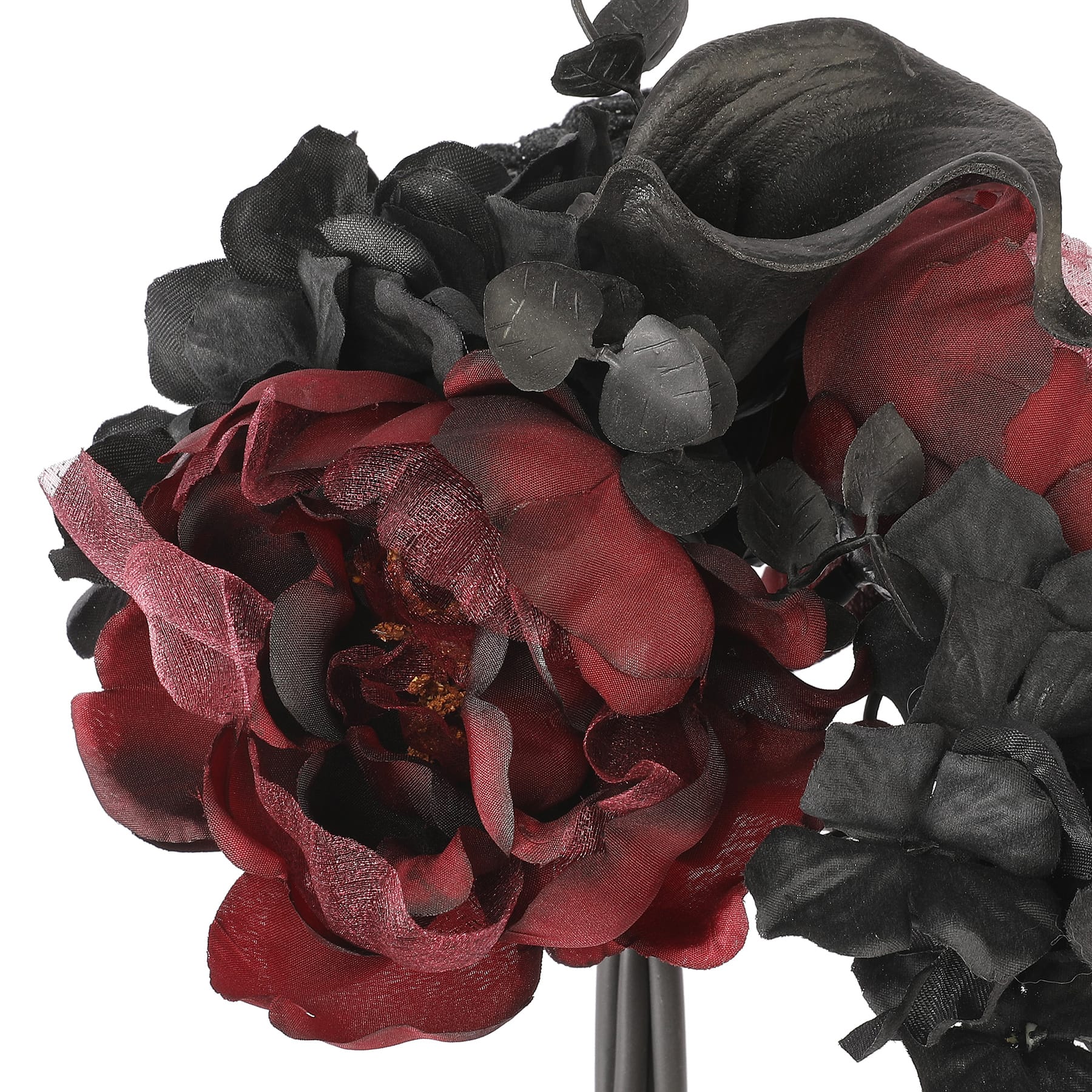 10" Black Hydrangea & Red Rose Bouquet by Ashland®