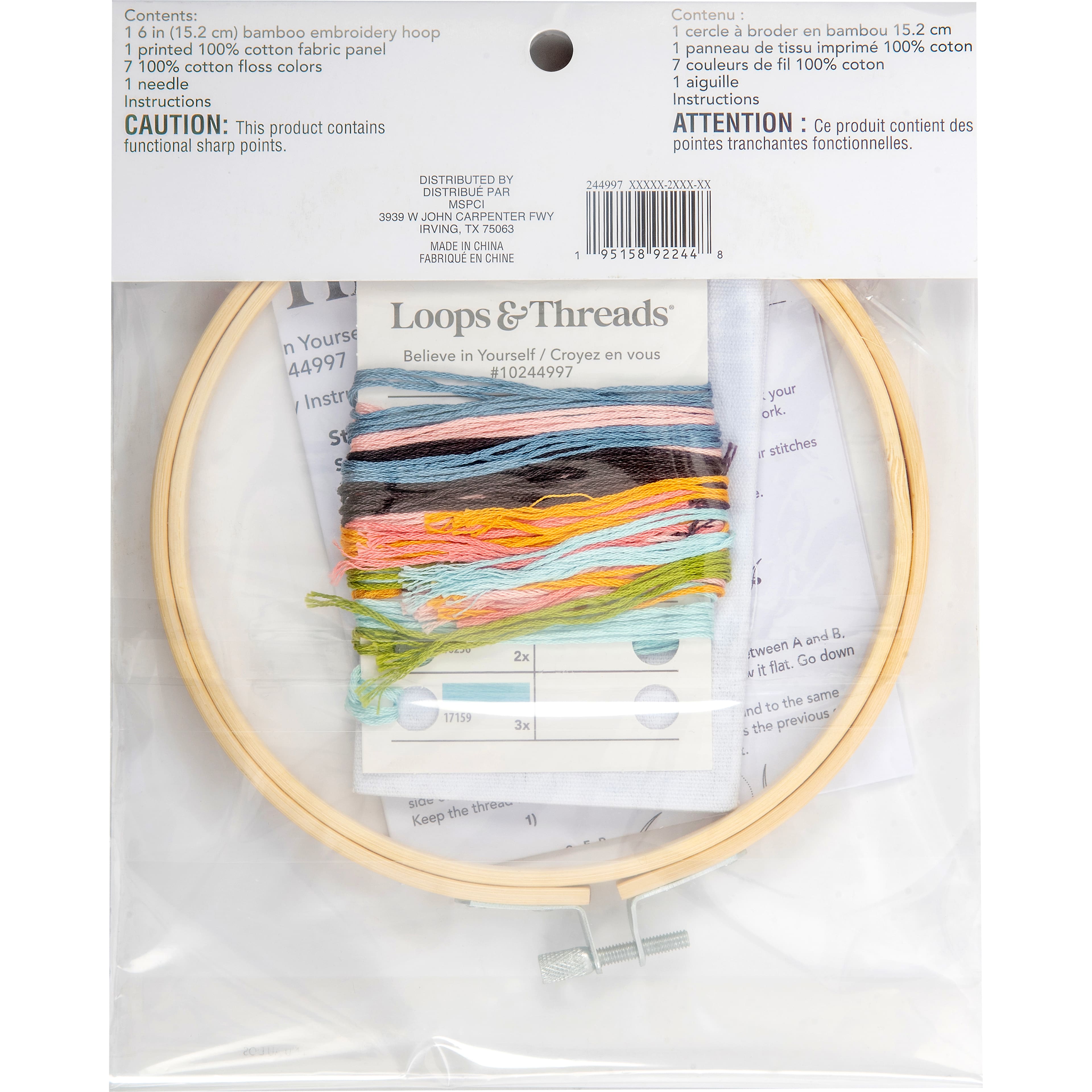 Believe in Yourself Embroidery Kit by Loops & Threads®