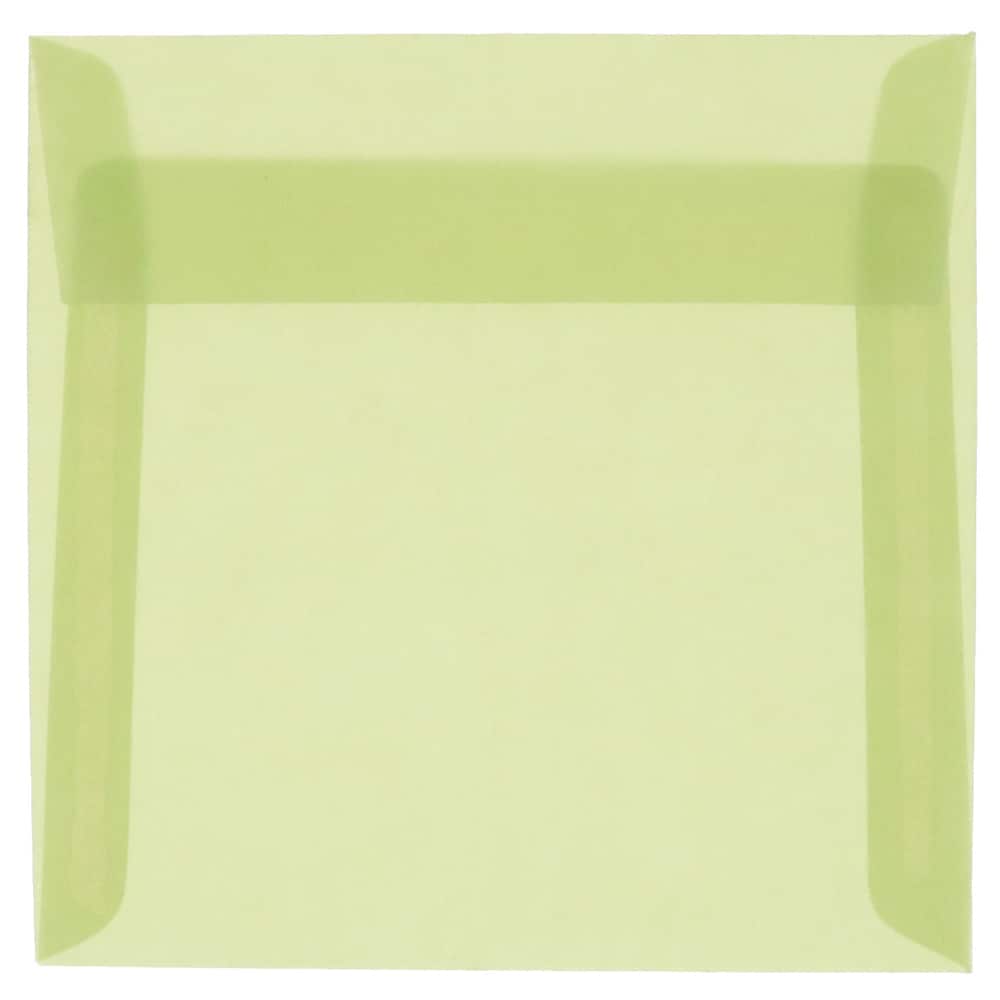 JAM Paper 5.5" x 5.5" Square Translucent Vellum Invitation Envelopes, 50ct.