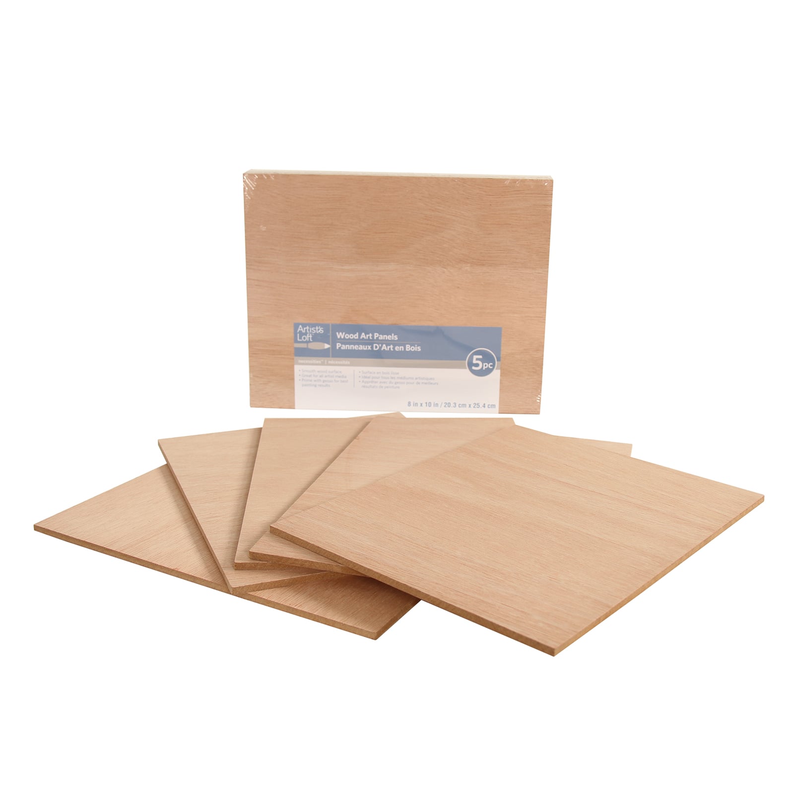 12 Packs: 5 ct. (60 total) 8" x 10" Unfinished Wood Art Panel by Artist's Loft™ Necessities™