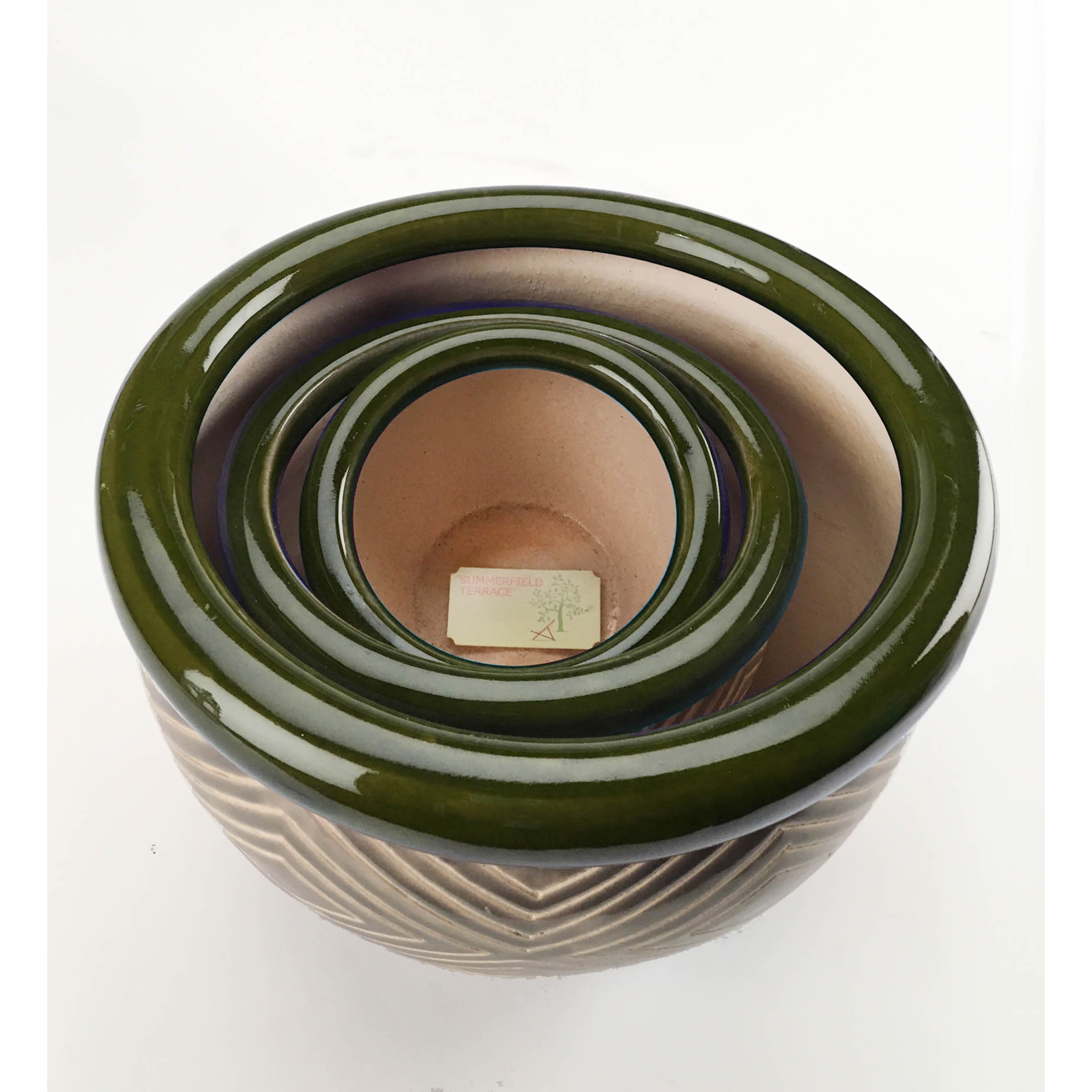 Green Jade Planter Set