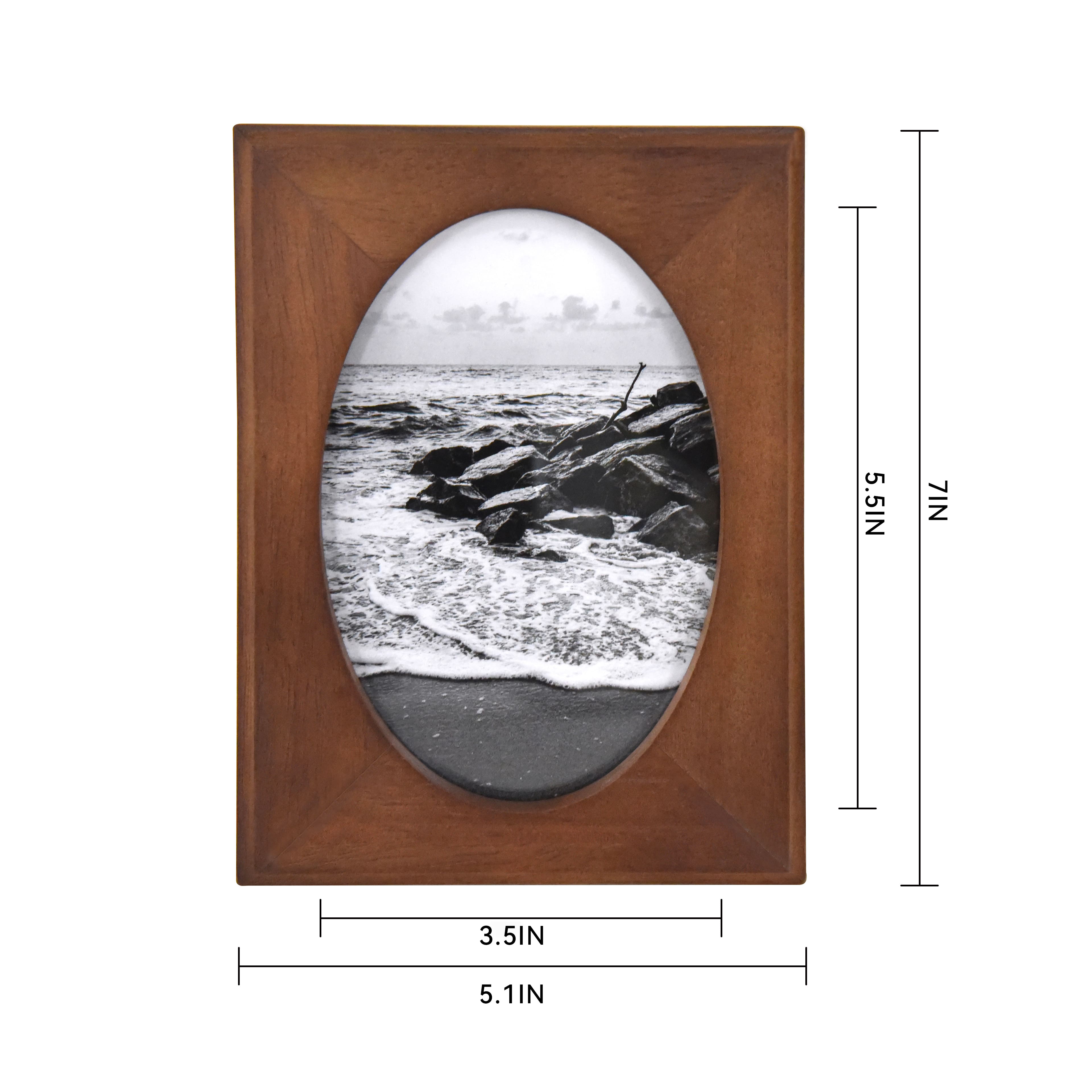 Treasured Finds 4&#x22; x 6&#x22; Dark Brown Oval Tabletop Frame by Studio D&#xE9;cor&#xAE;