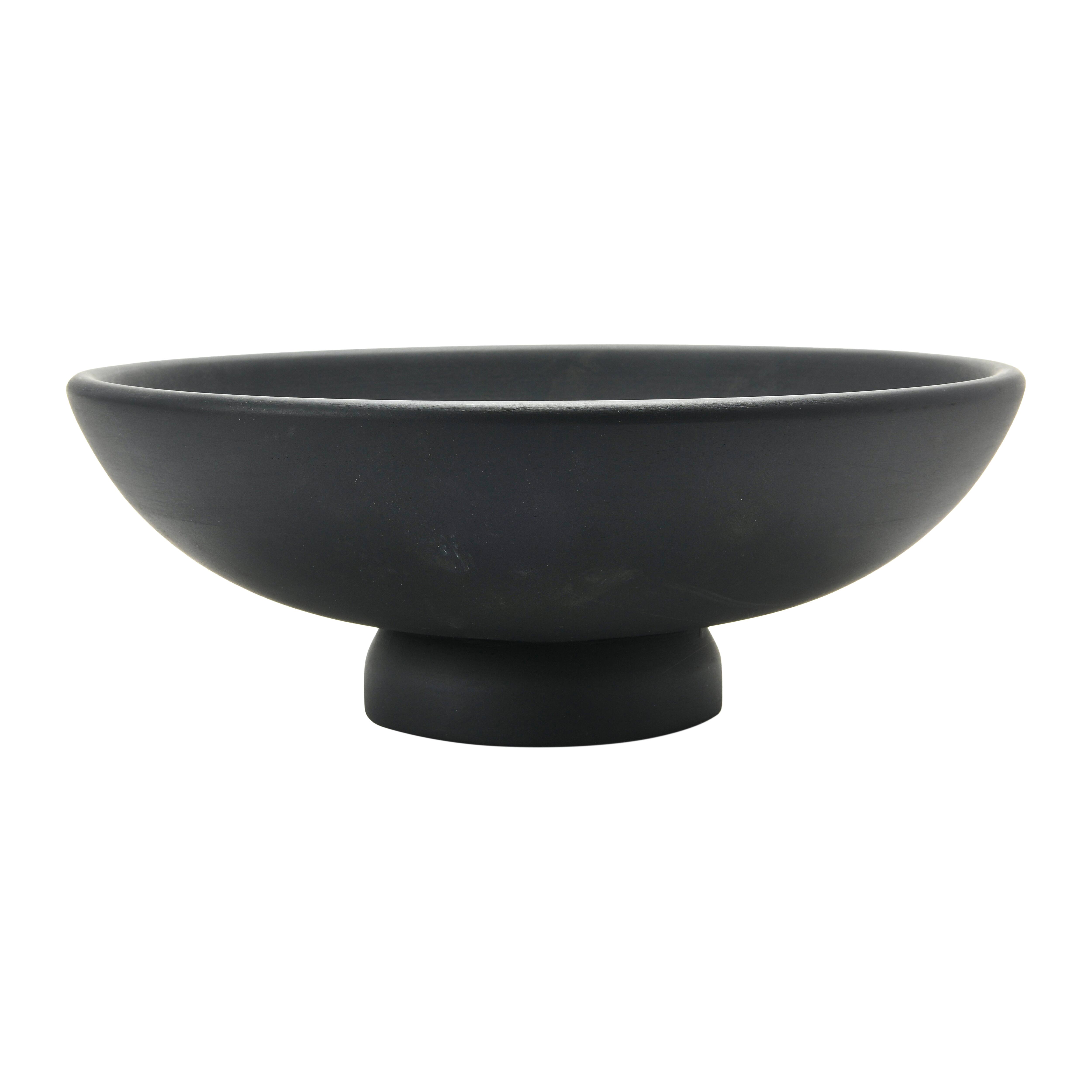 Hello Honey® Black Mango Wood Footed Bowl
