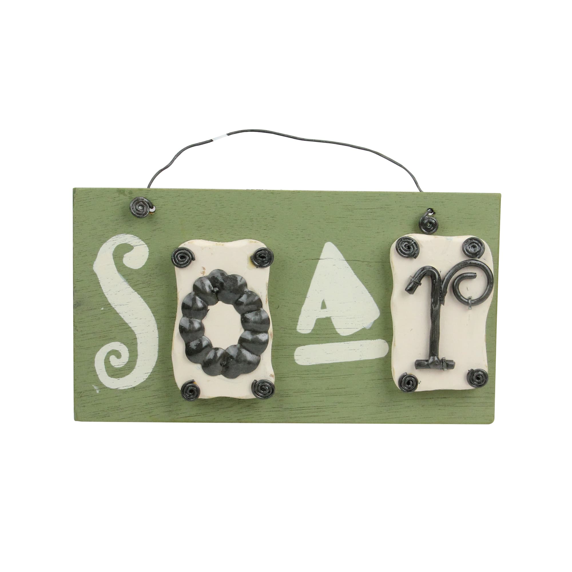 Better Homes & Gardens® Ivory & Green Inspirational Home Wall Plaque Set