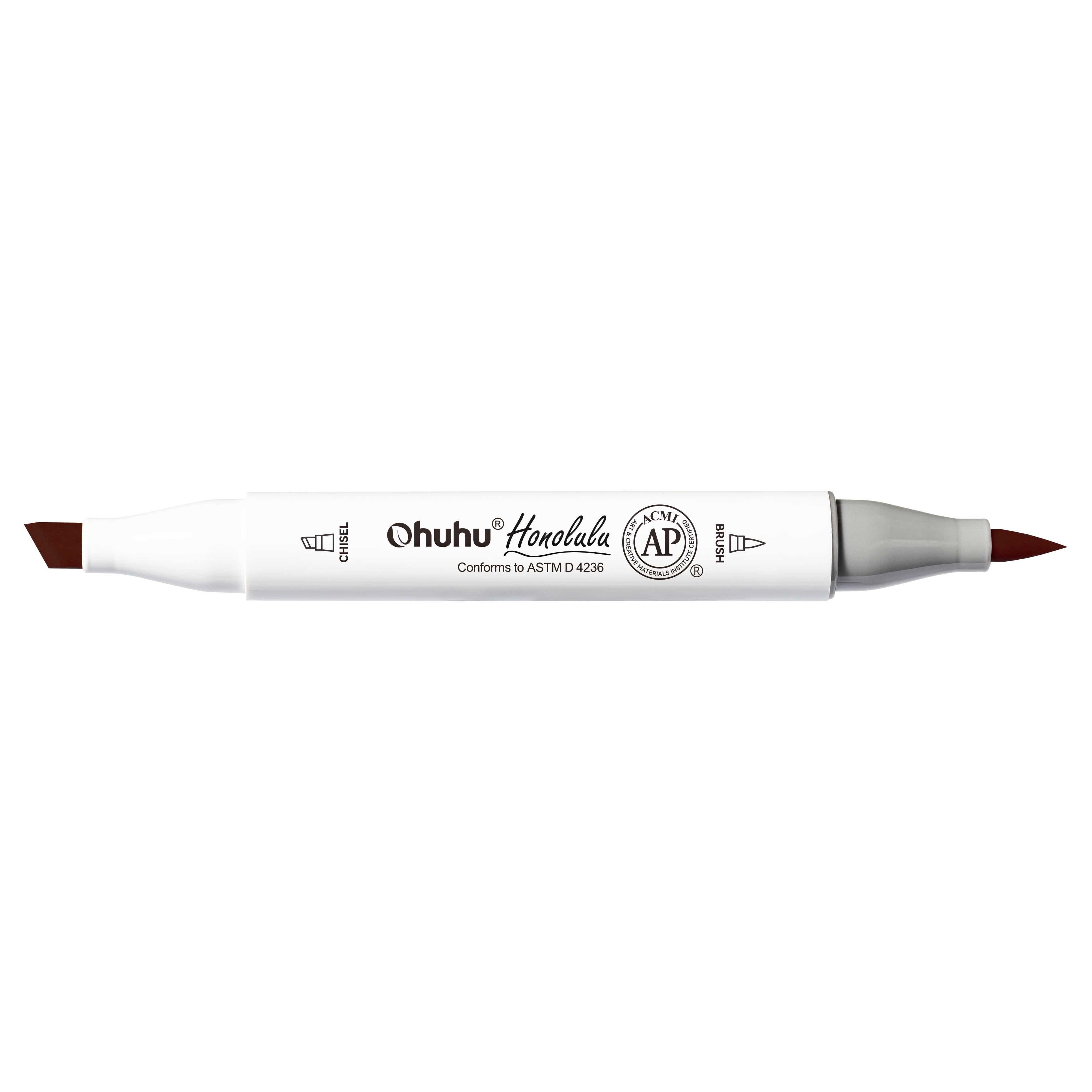 Ohuhu&#xAE; Honolulu Brush &#x26; Chisel Dual Tip Marker