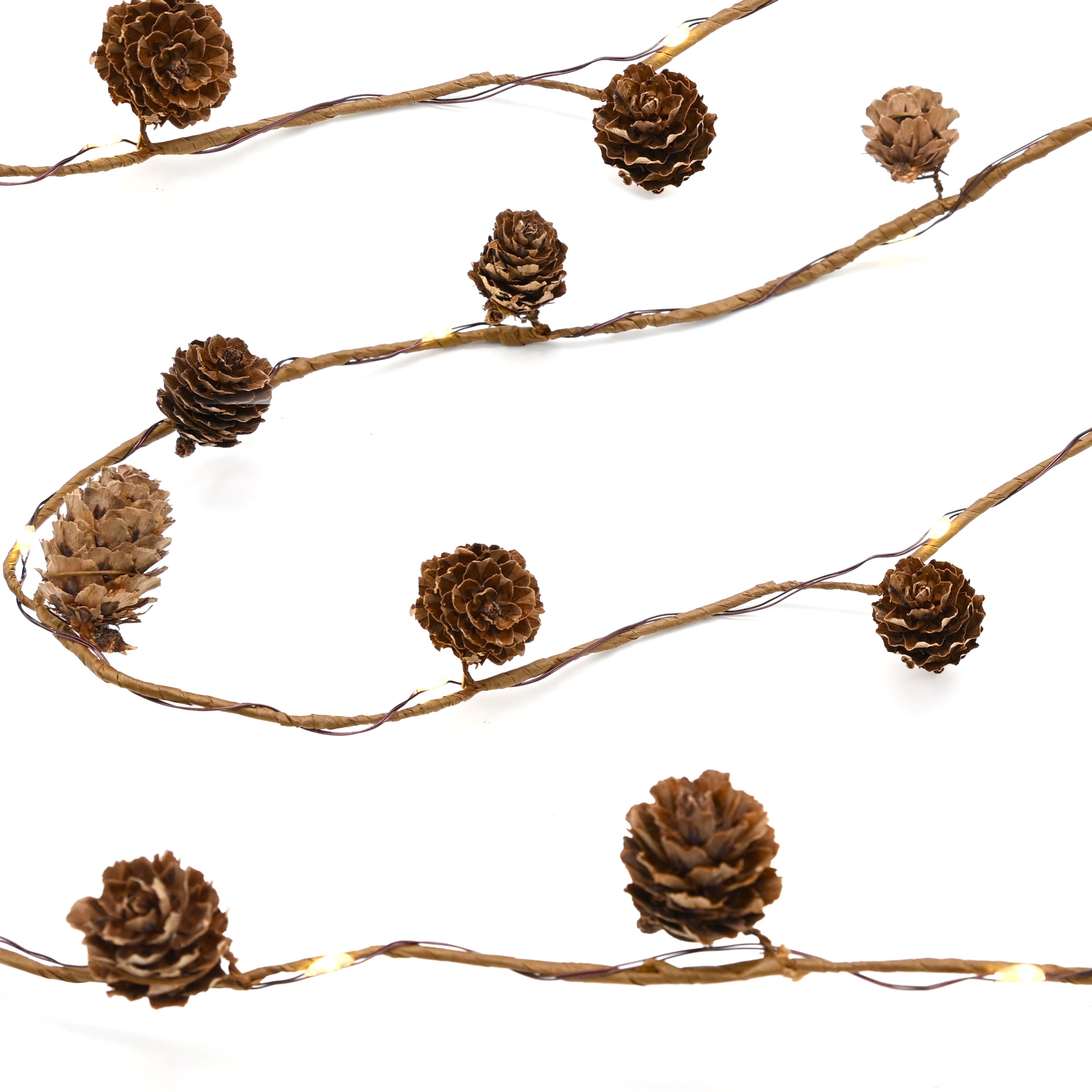 18ct. Warm White LED Pinecone String Lights by Ashland®