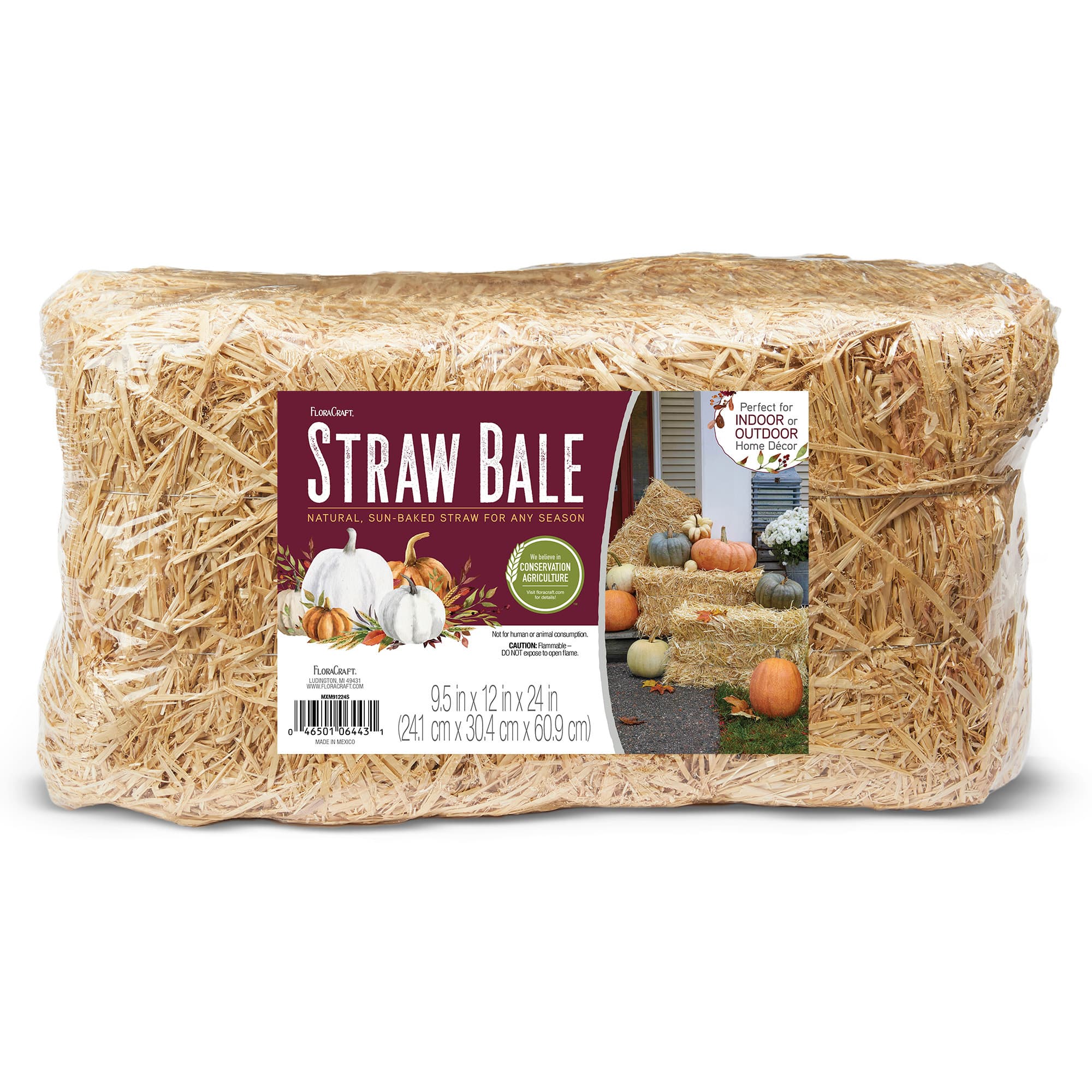 FloraCraft&#xAE; 24&#x22; Straw Bale