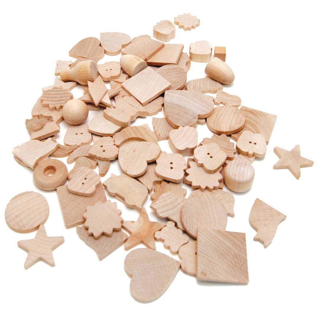 Hygloss® Assorted Wooden Shapes, 50ct. | Michaels