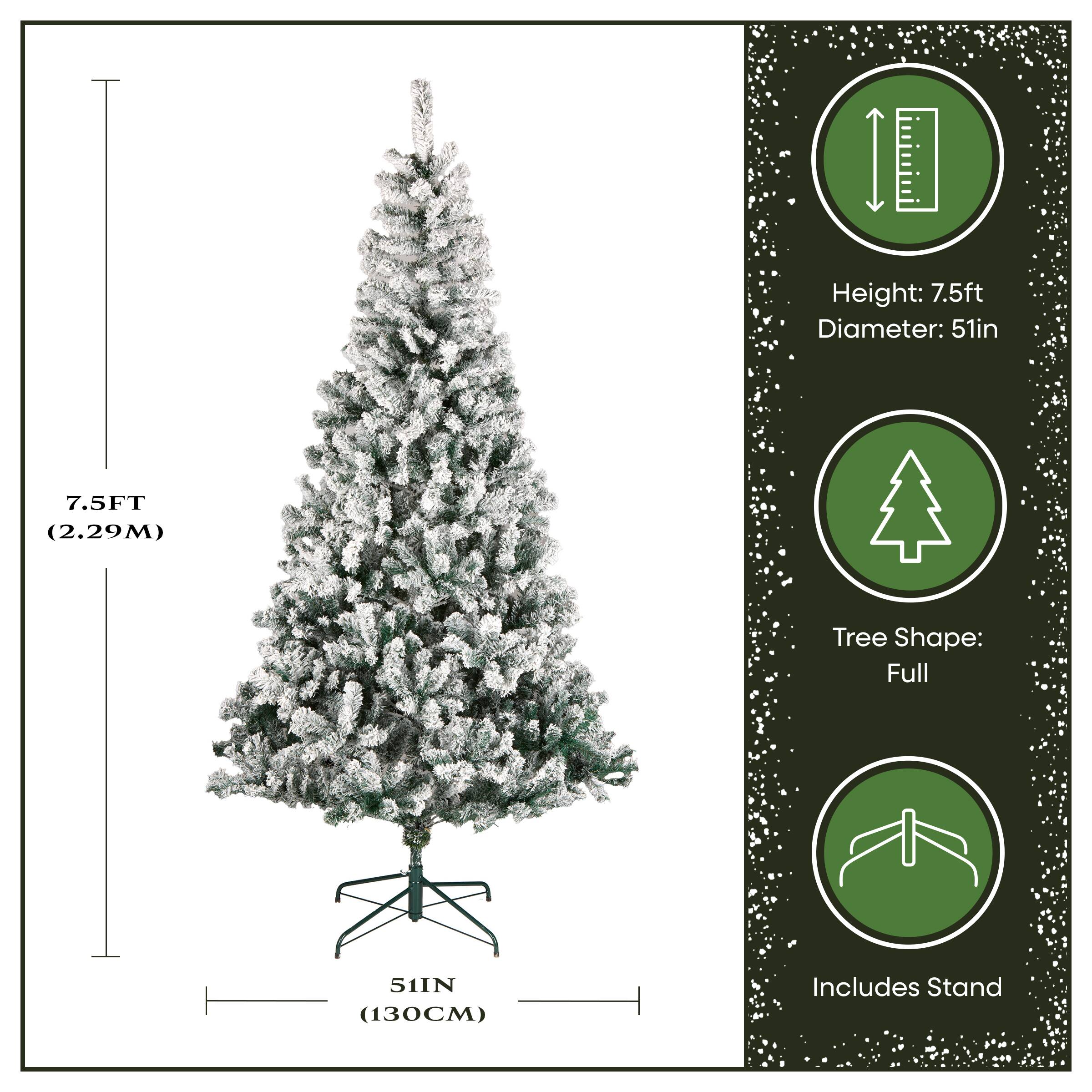 7.5 ft. Unlit Acacia Flocked Artificial Christmas Tree
