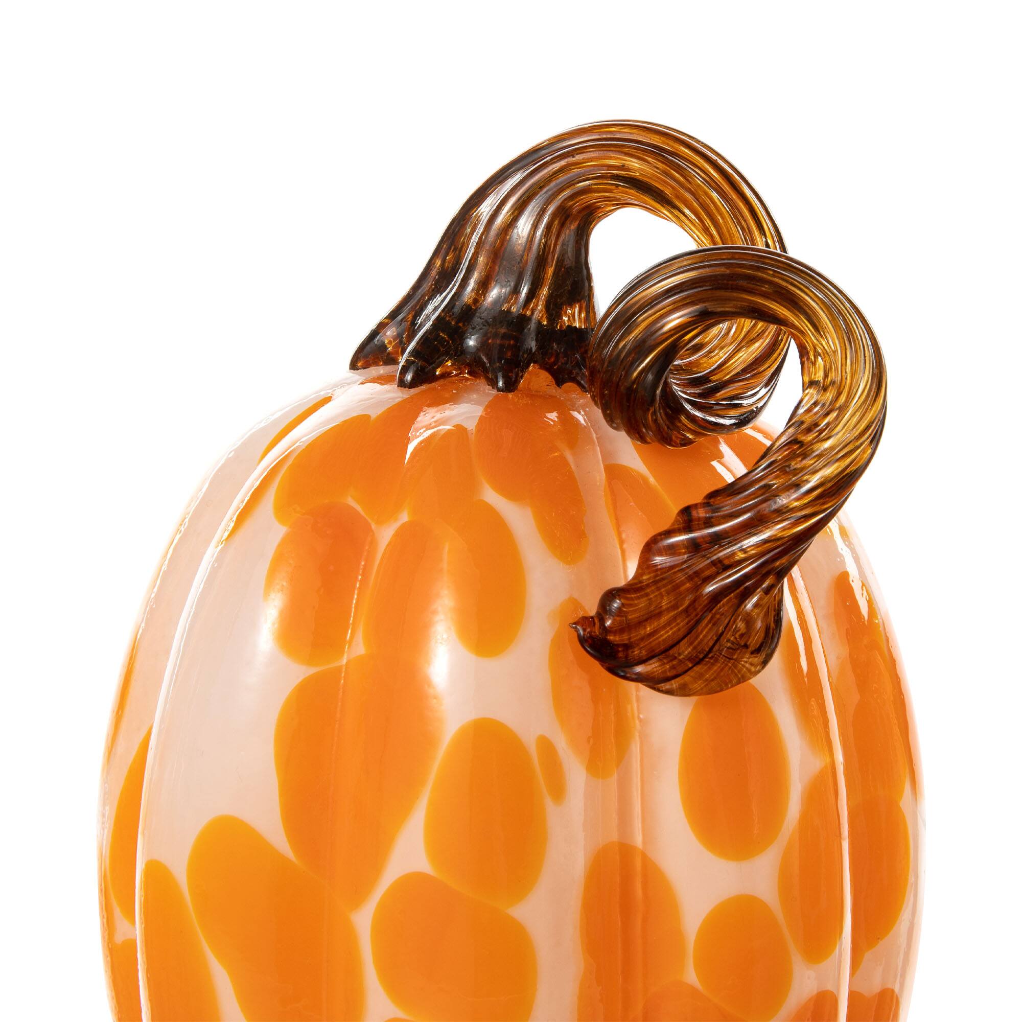 Glitzhome® Orange Glass Pumpkin & Gourd Set
