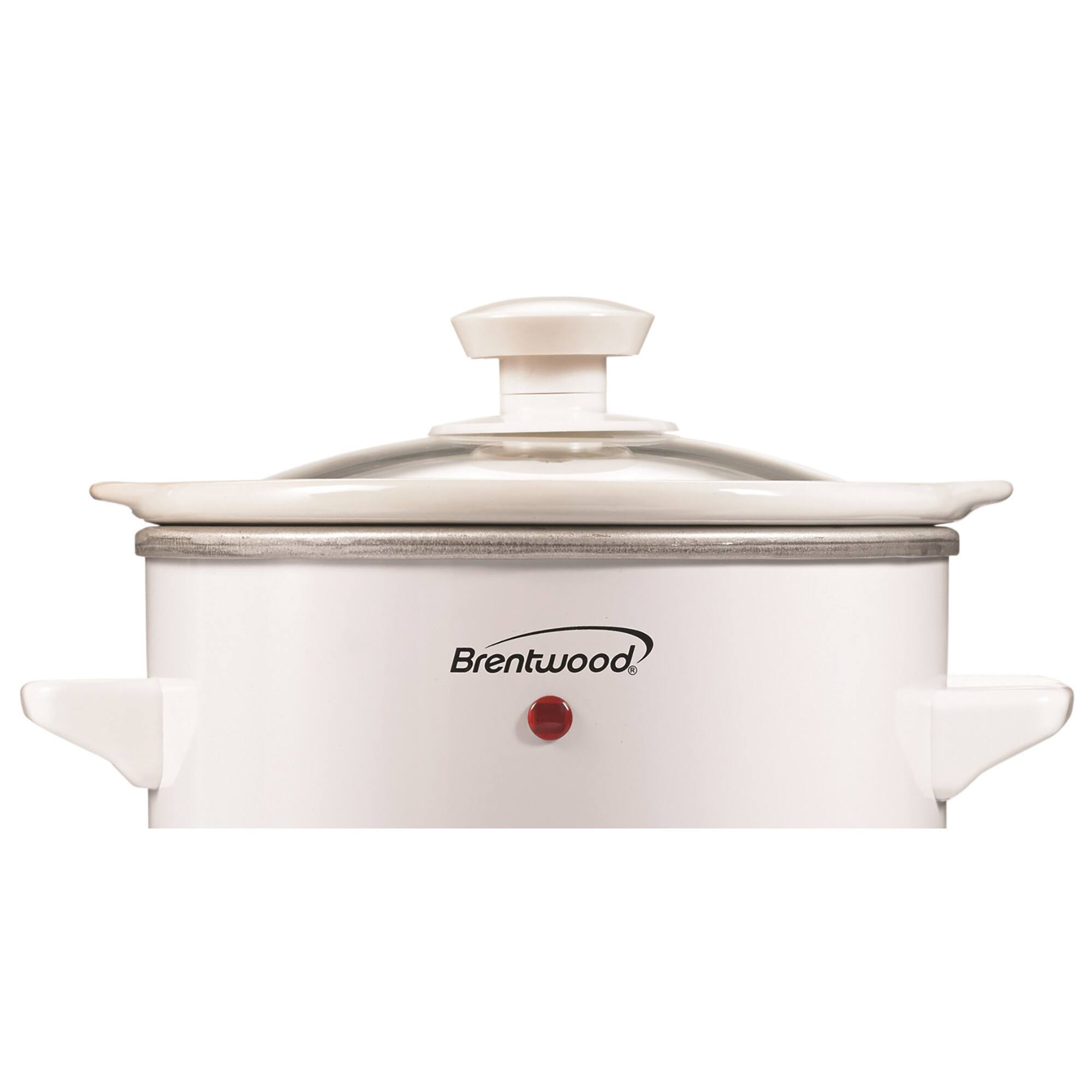 Brentwood 1.5 QT Slow Cooker in White