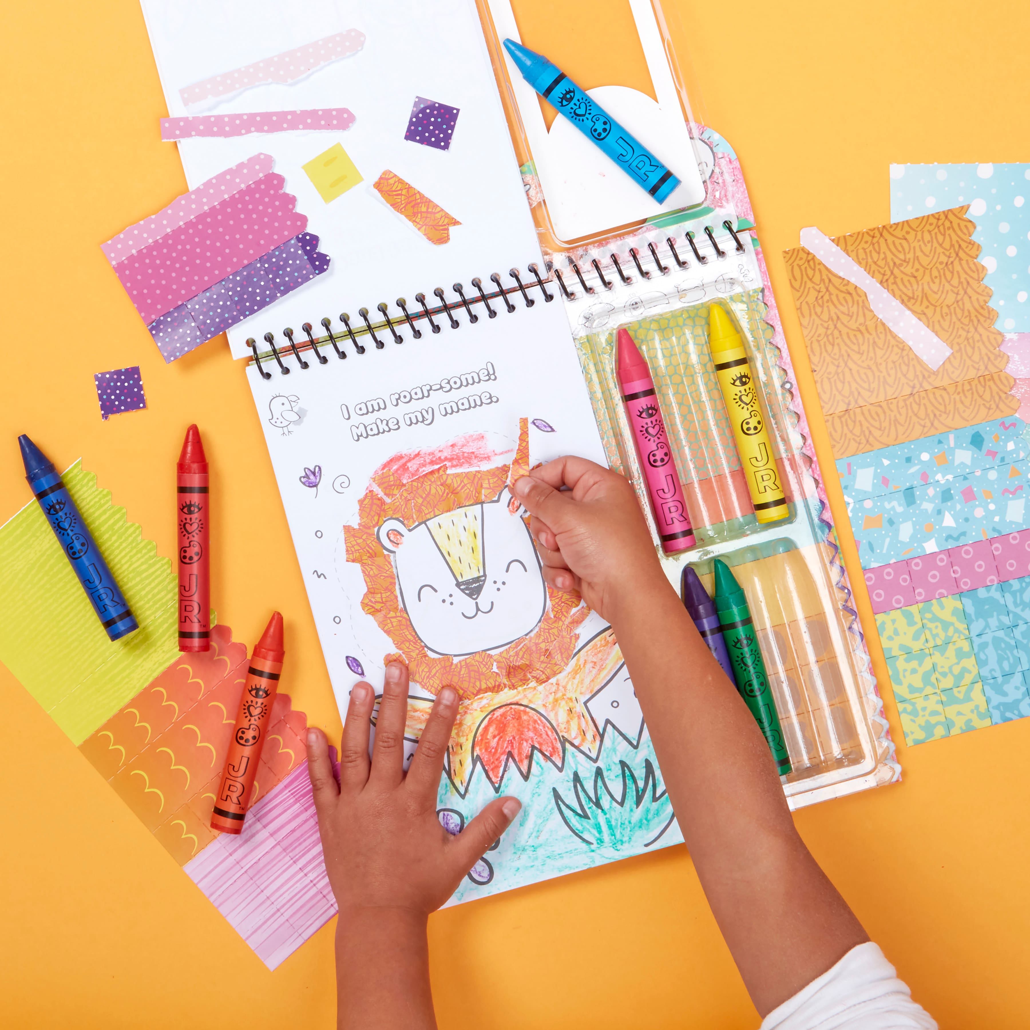 Bright Stripes iHeartArt Art on the Go! Safari Collage Activity Pad