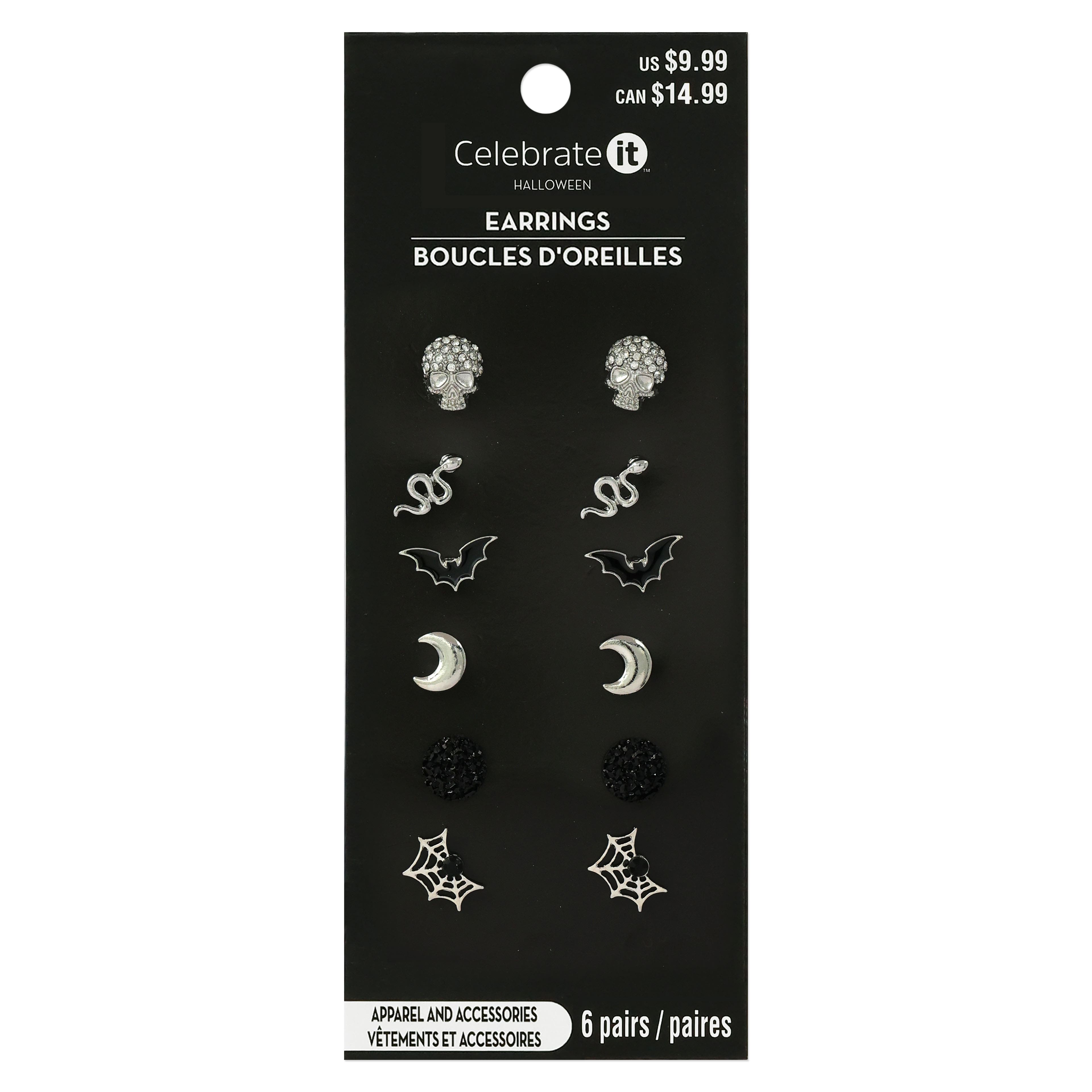 Black &#x26; Silver Earring Set by Celebrate It&#x2122;