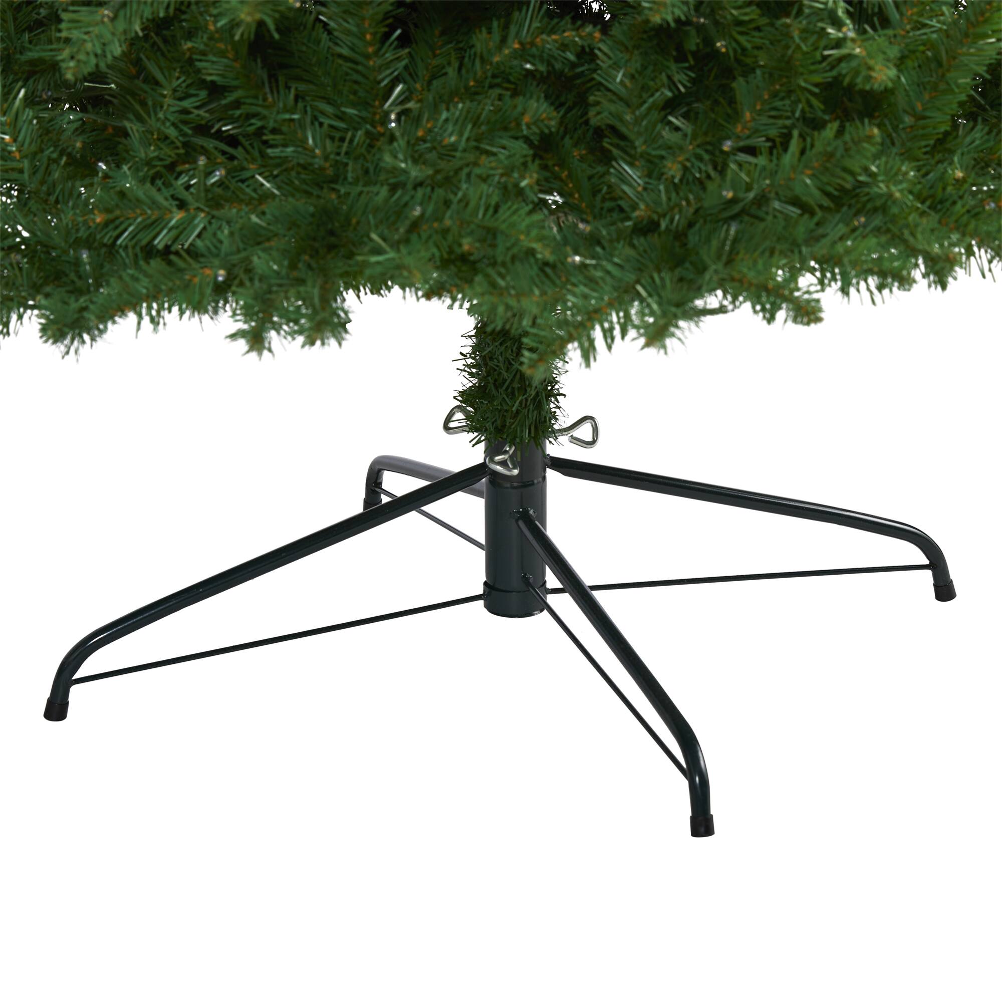 10ft. Pre-Lit Green Mountain Pine Artificial Christmas Tree, Clear LED Lights