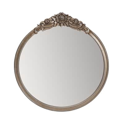 Habitat Alaric 21.5" Pewter Rosette Framed Mirror