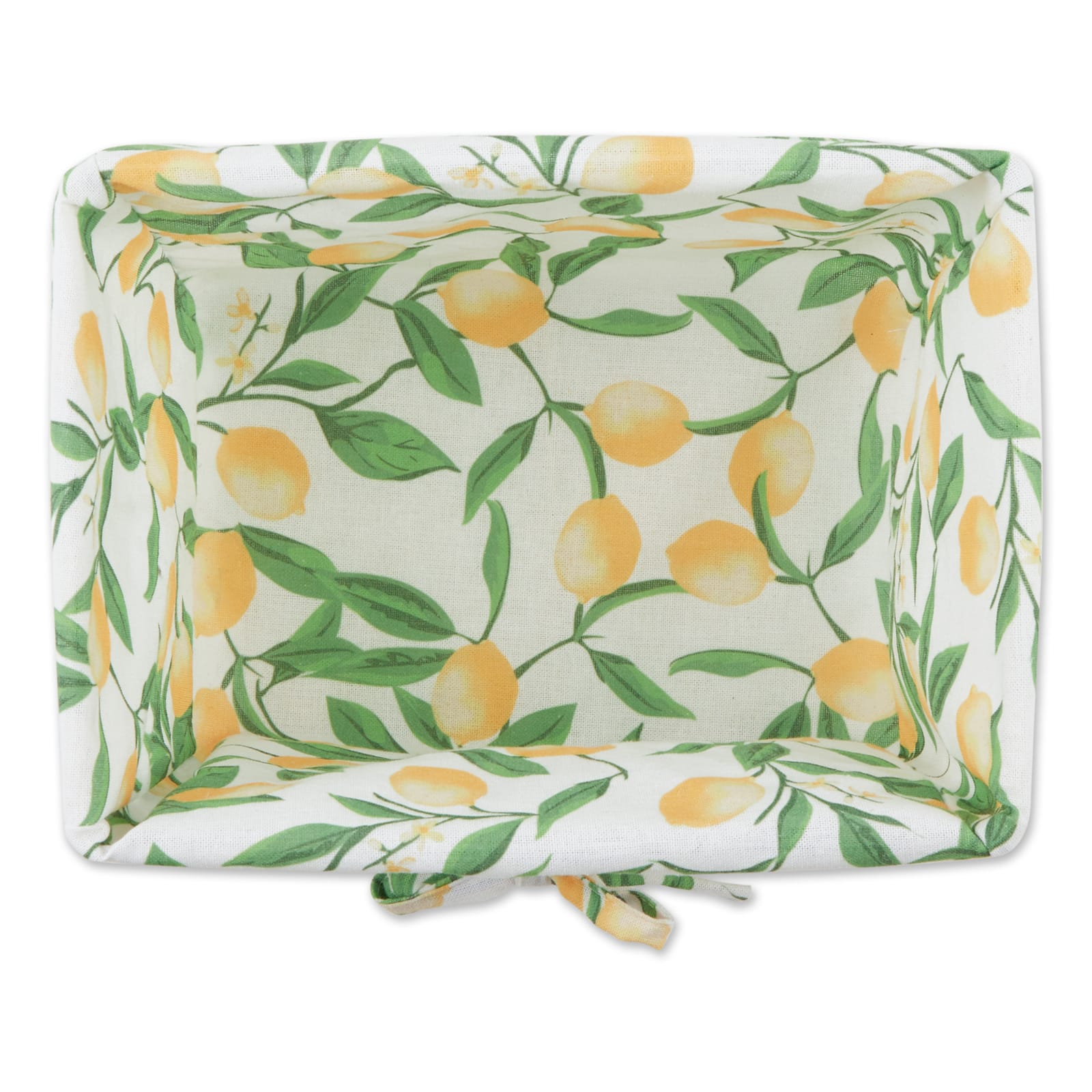 DII® Small Antique White Chicken Wire Baskets with Lemon Print Liners, 3ct.