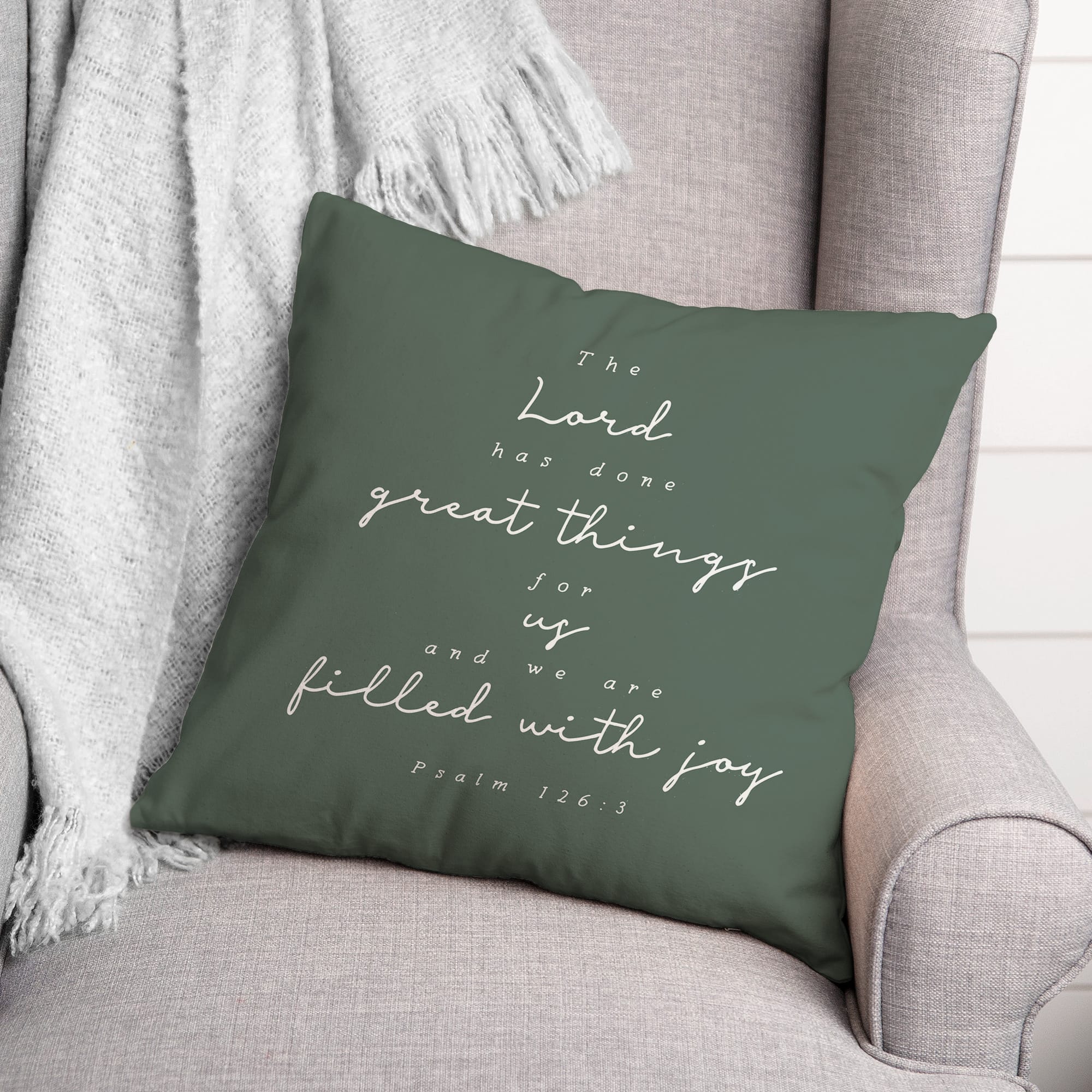 Filled With Joy 18" x 18" Throw Pillow